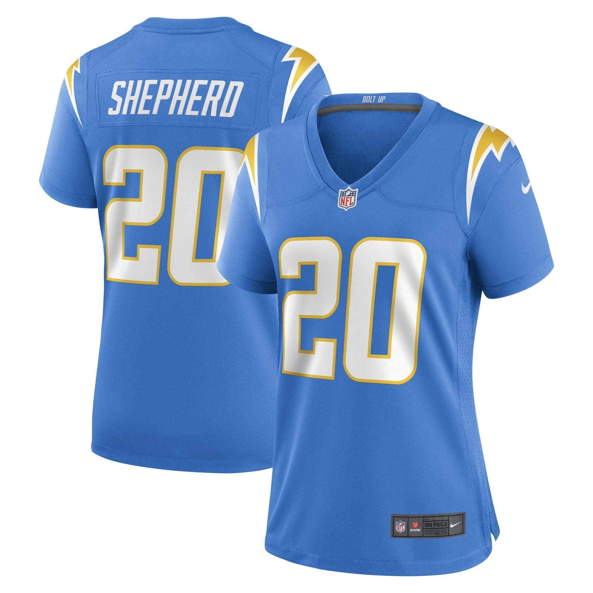 Women's Nike Darrius Shepherd Powder Blue Los Angeles Chargers Game Jersey - vstockx