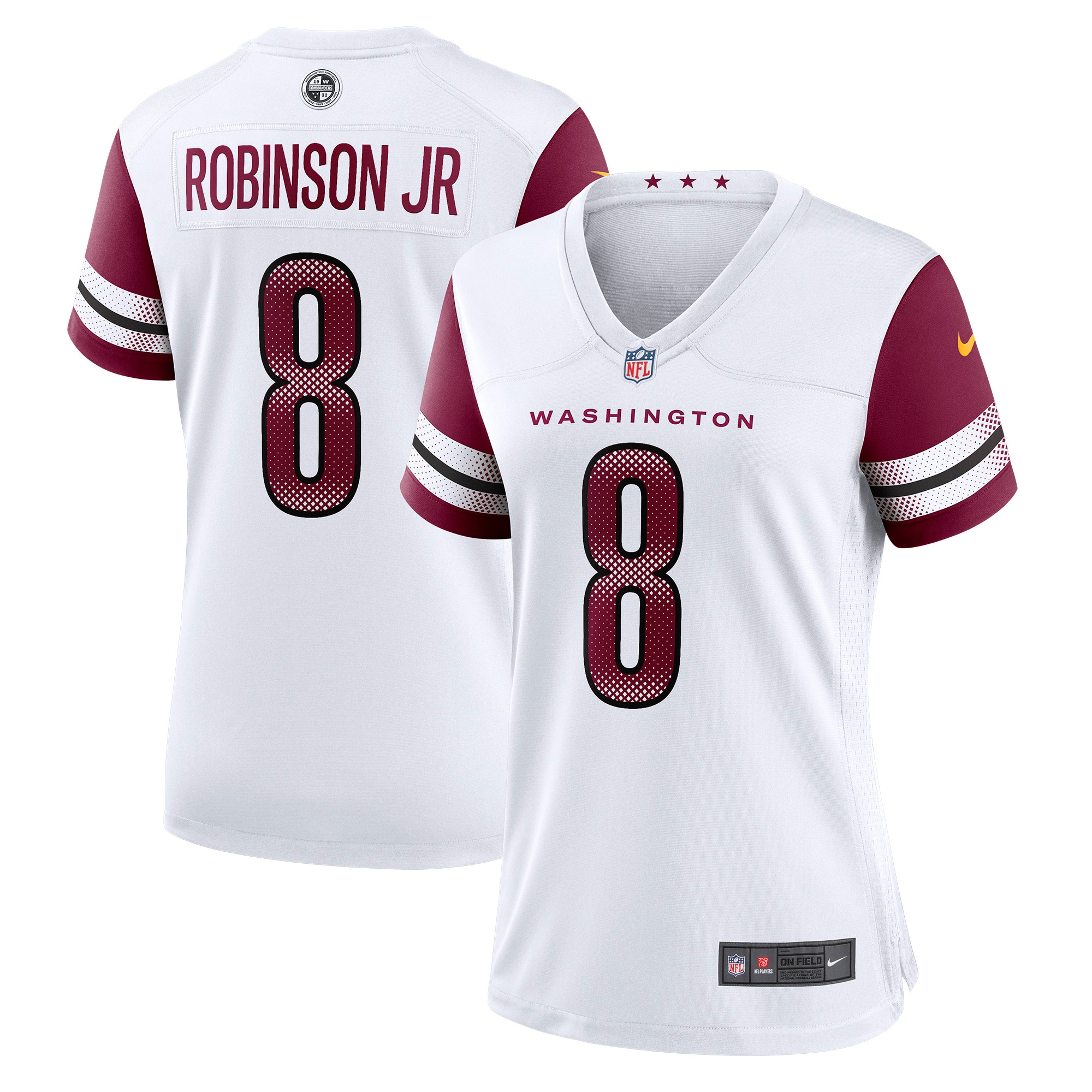Brian Robinson Jr. Washington Commanders Nike Women's Away Game Player Jersey - White - vstockx