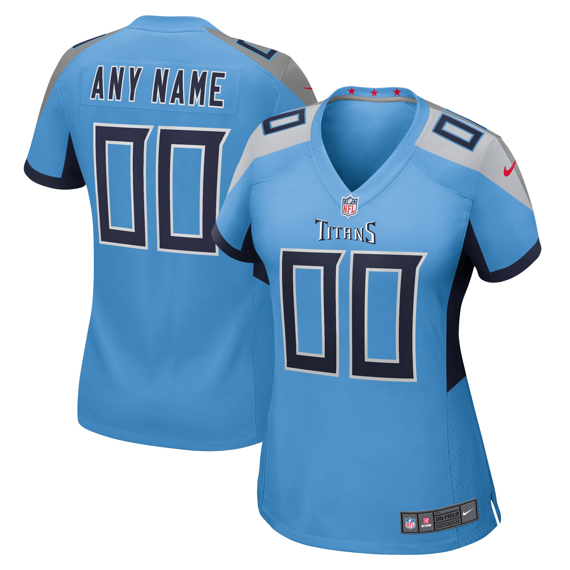 Tennessee Titans Nike Women's Alternate Custom Game Jersey - Light Blue - vstockx