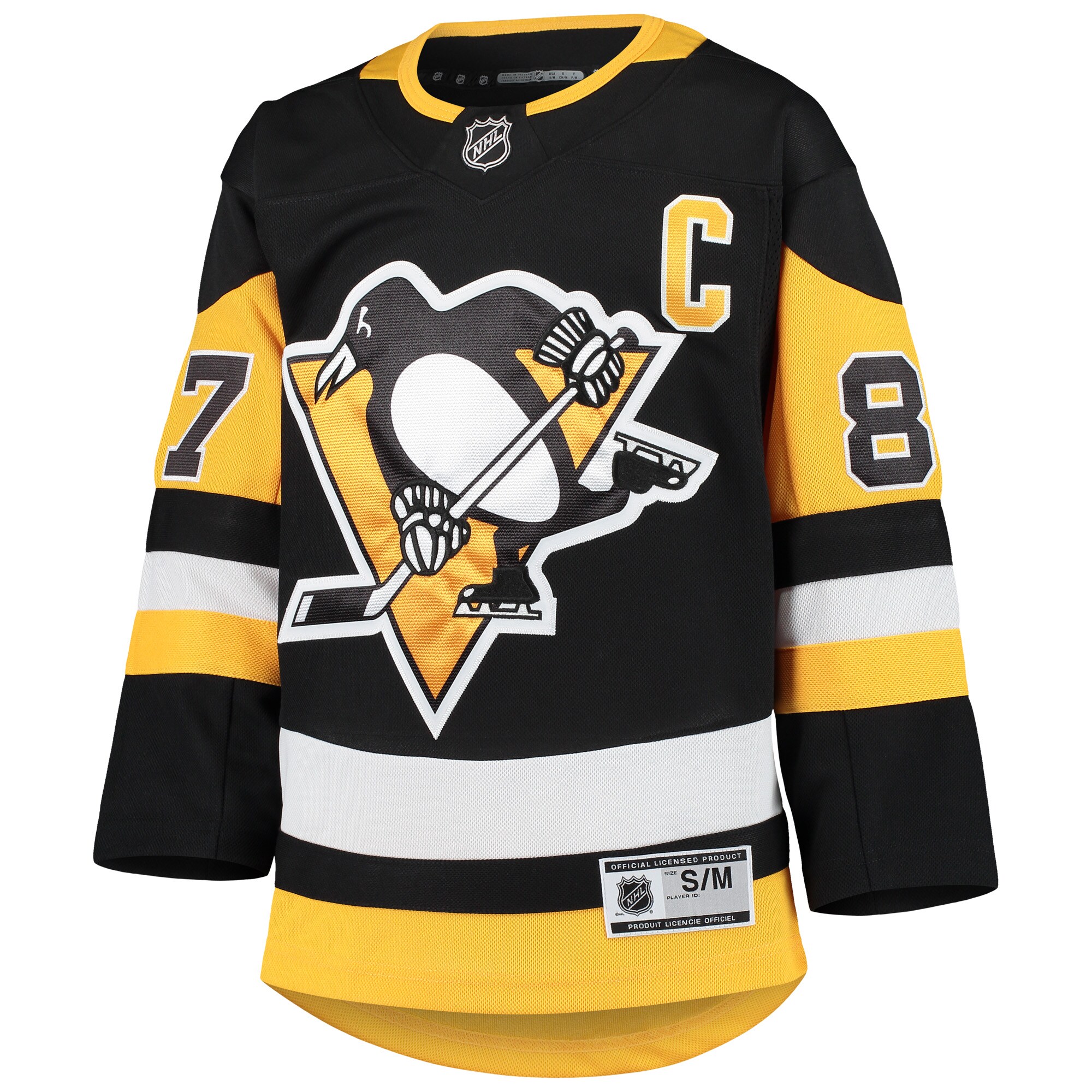 Sidney Crosby Pittsburgh Penguins Youth Premier Player Jersey - Black - vstockx