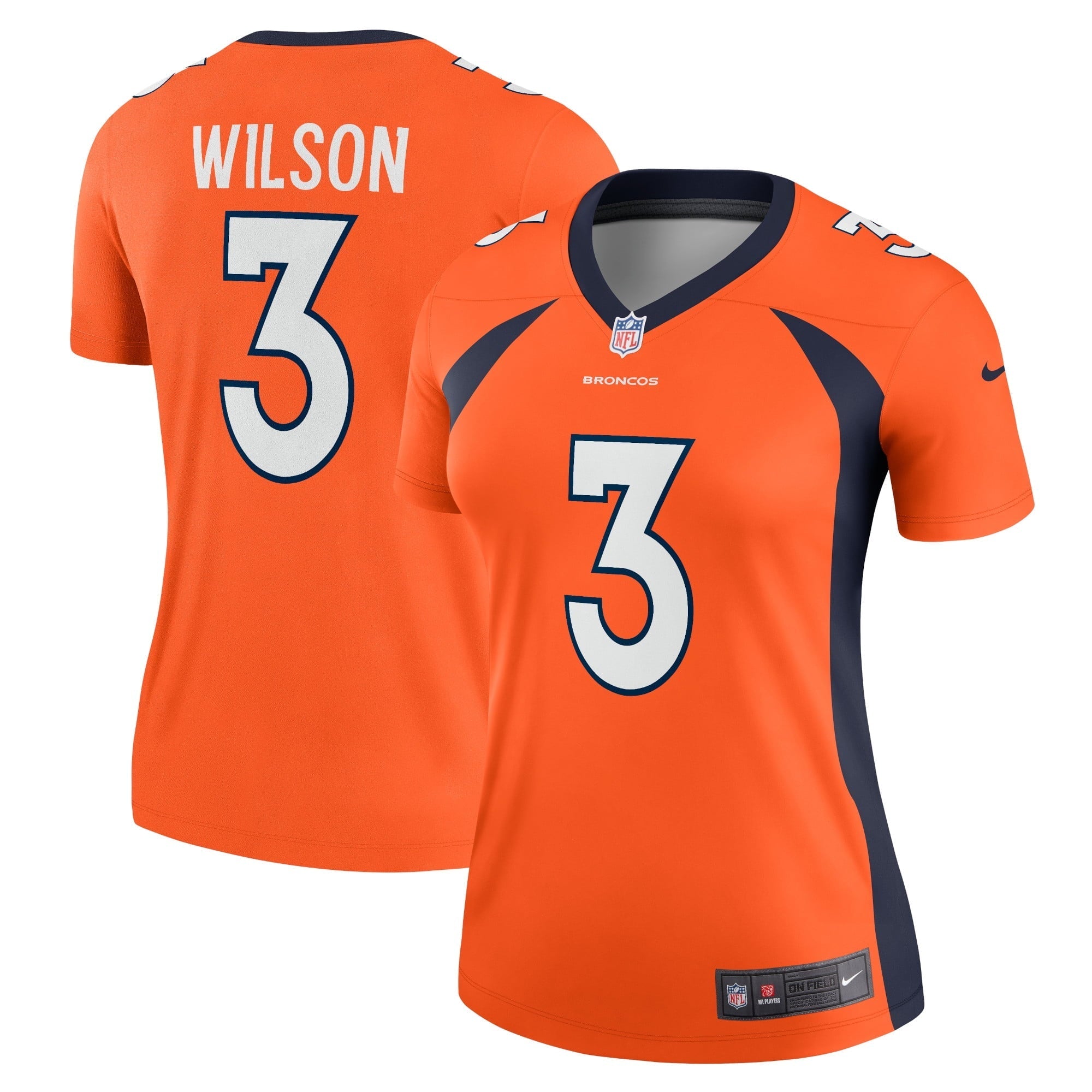 Women's Nike Russell Wilson Orange Denver Broncos Alternate Legend Jersey - vstockx