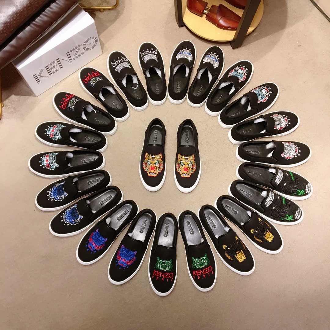 Kenzo K-SKATE Tiger canvas slip-on sneakers 23 - vstockx