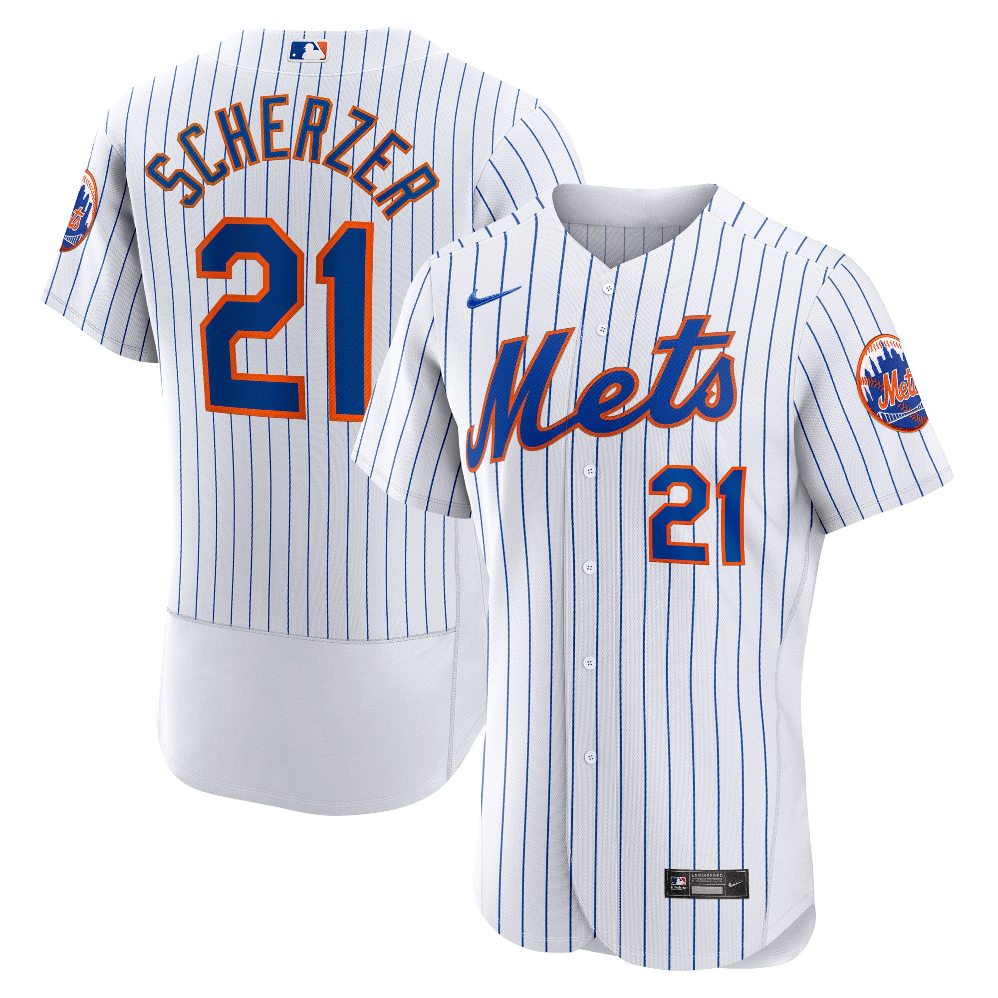Max Scherzer New York Mets Nike Home Authentic Player Jersey - White - vstockx