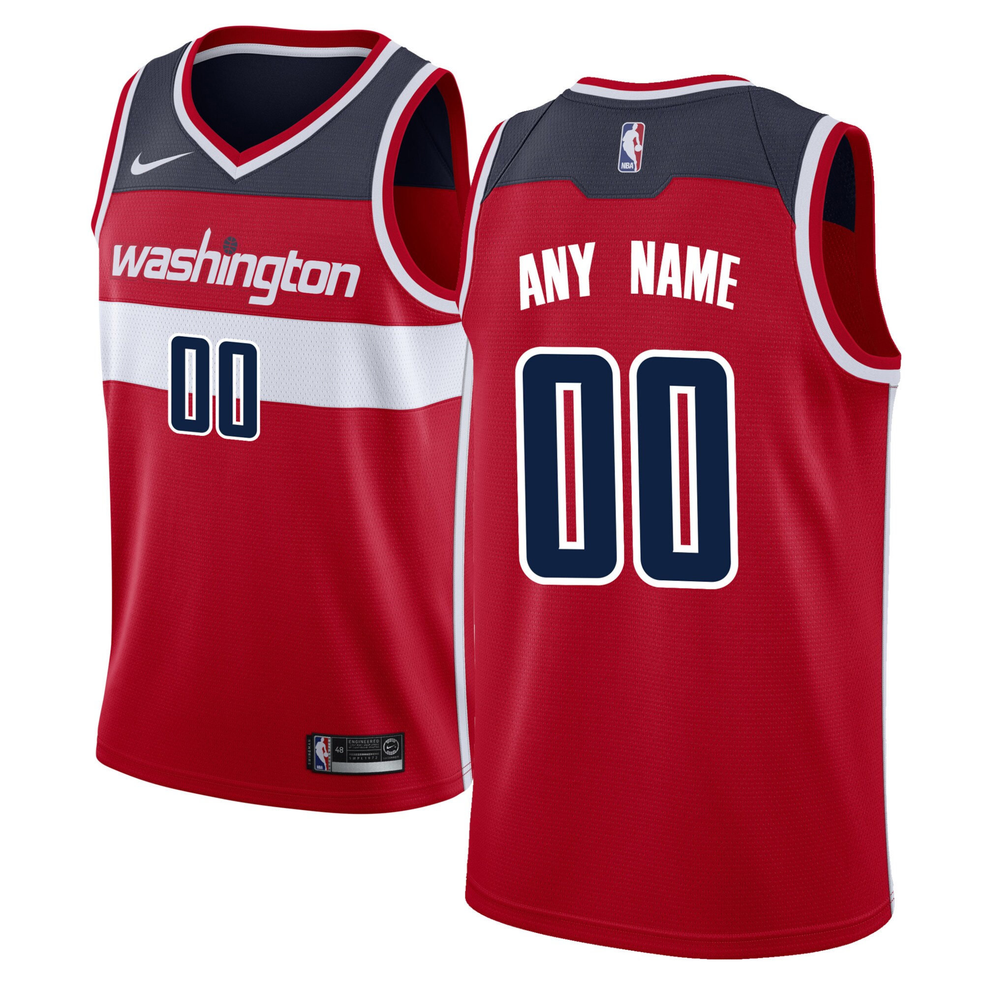 Washington Wizards Nike Swingman Custom Jersey Red - Icon Edition - vstockx