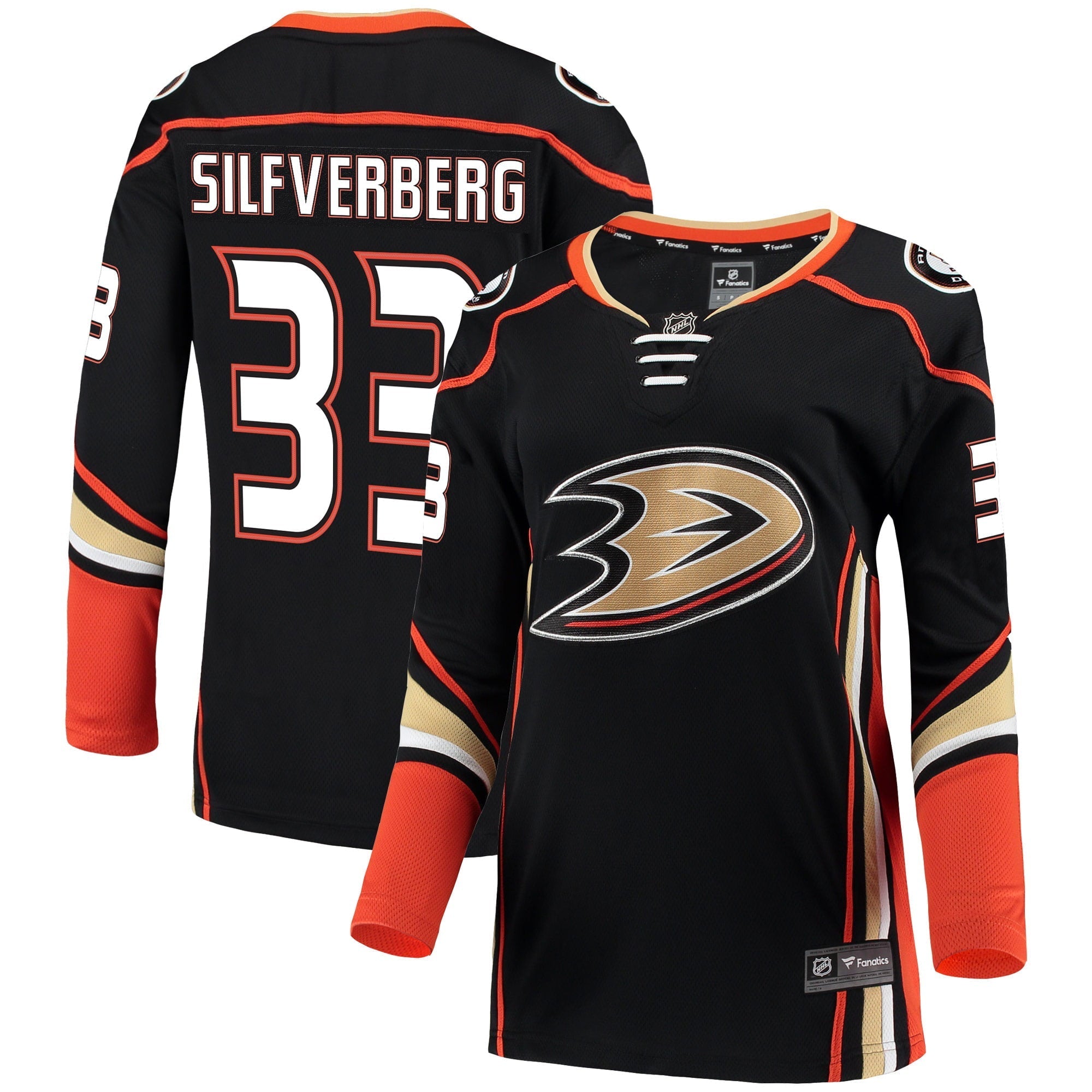 Women's Fanatics Branded Jakob Silfverberg Black Anaheim Ducks Breakaway Jersey - vstockx