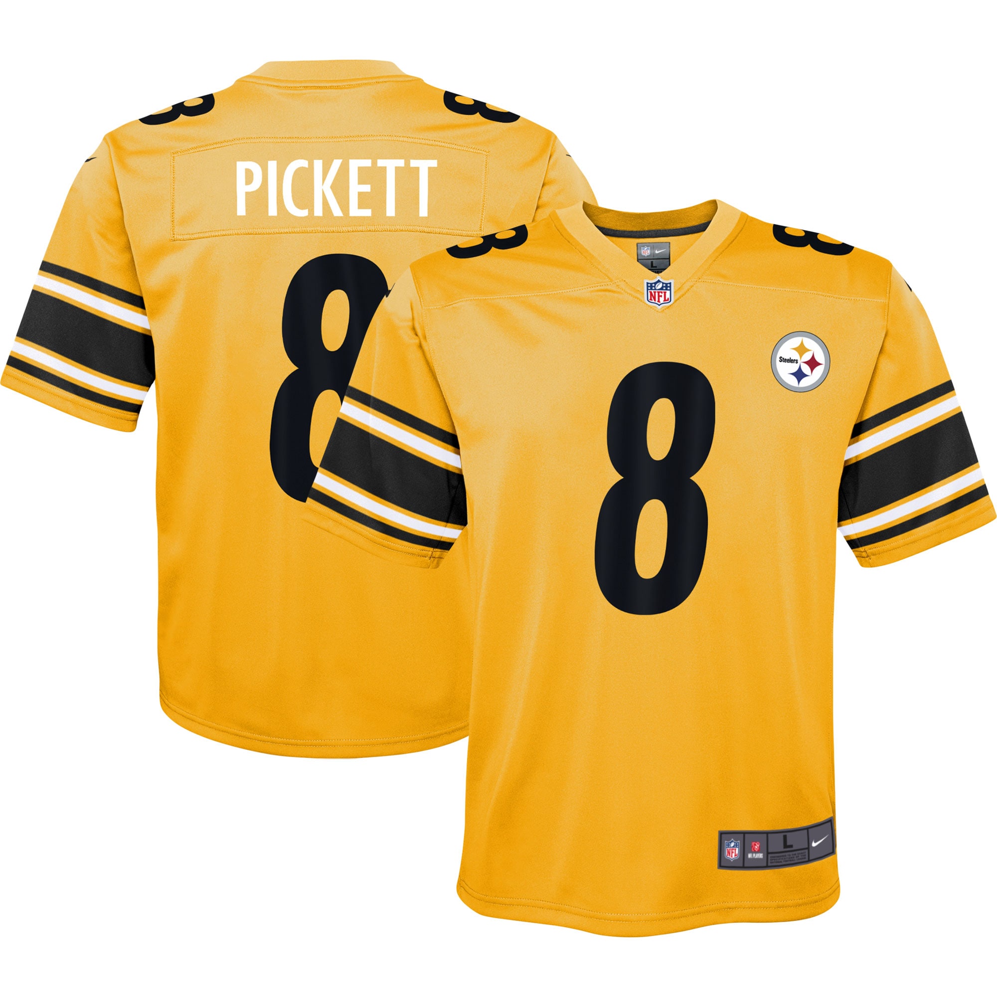 Kenny Pickett Pittsburgh Steelers Nike Youth Inverted Game Jersey - Gold - vstockx