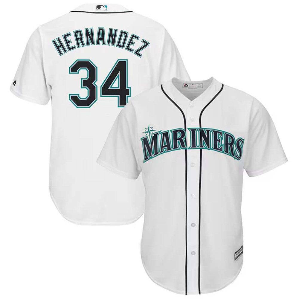 Men's Seattle Mariners Felix Hernandez Replica Home Jersey - White - vstockx