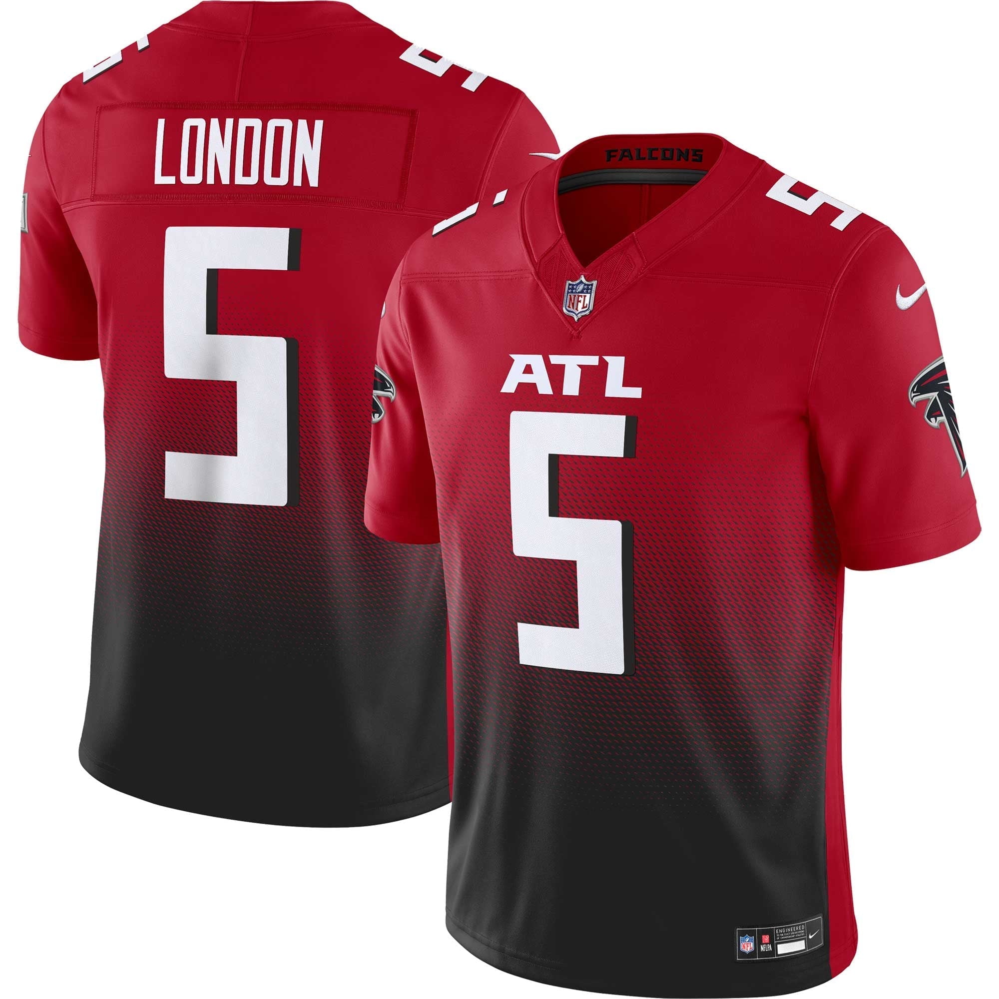 Men's Nike Drake London Red Atlanta Falcons Vapor F.U.S.E. Limited Jersey - vstockx