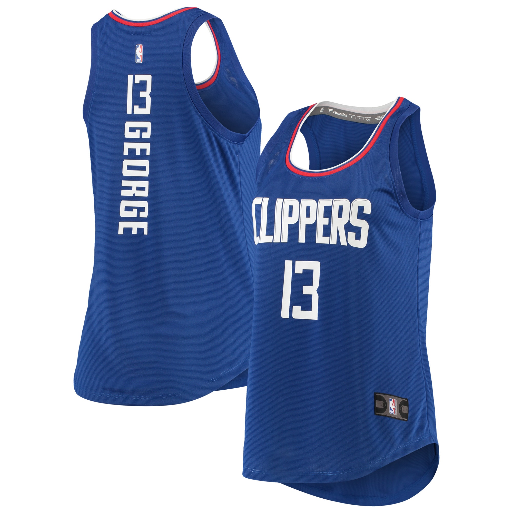 Paul George LA Clippers Fanatics Branded Women's Fast Break Player Movement Jersey Tank Top - Royal - vstockx