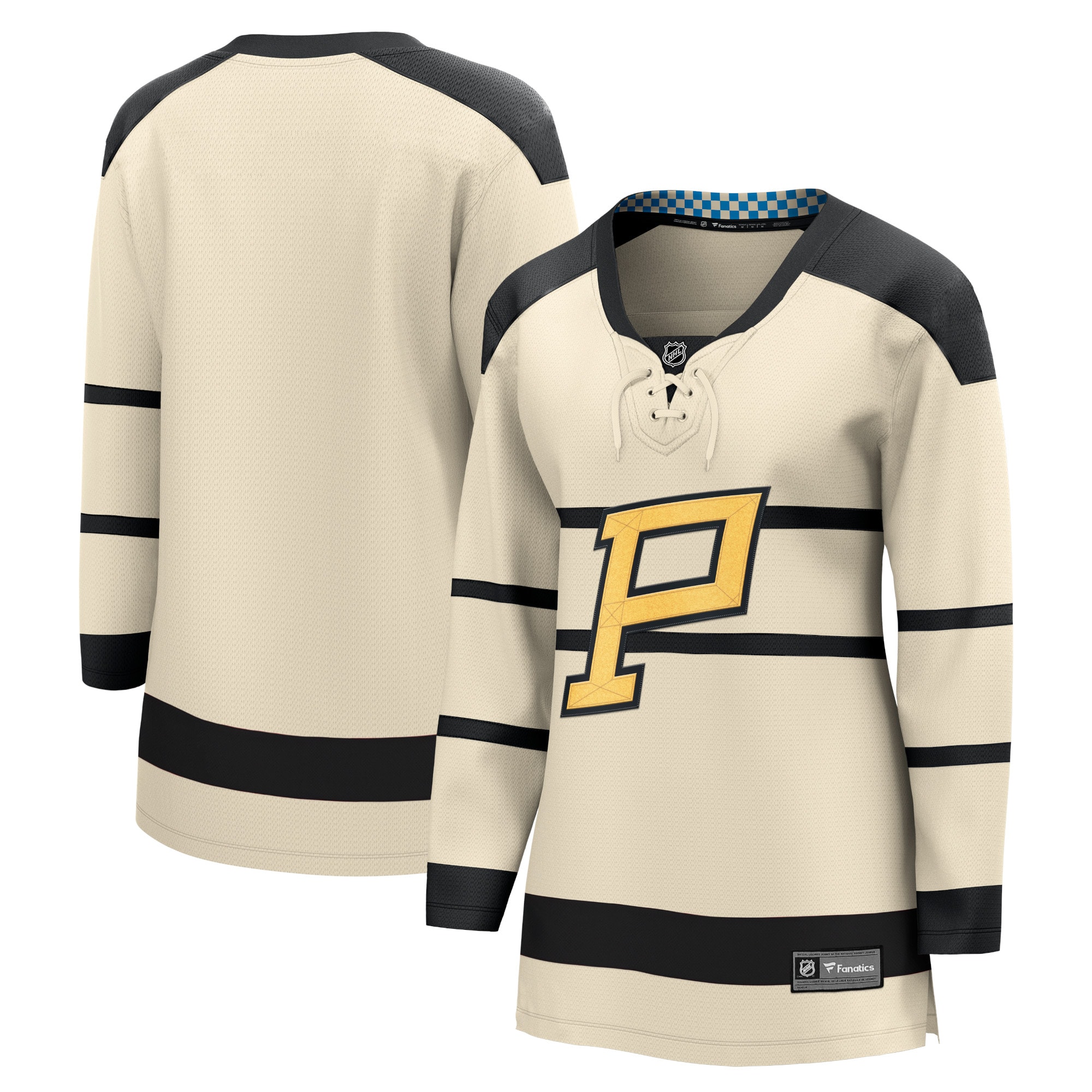 Pittsburgh Penguins Fanatics Branded Women's 2023 Winter Classic Blank Jersey - Cream - vstockx