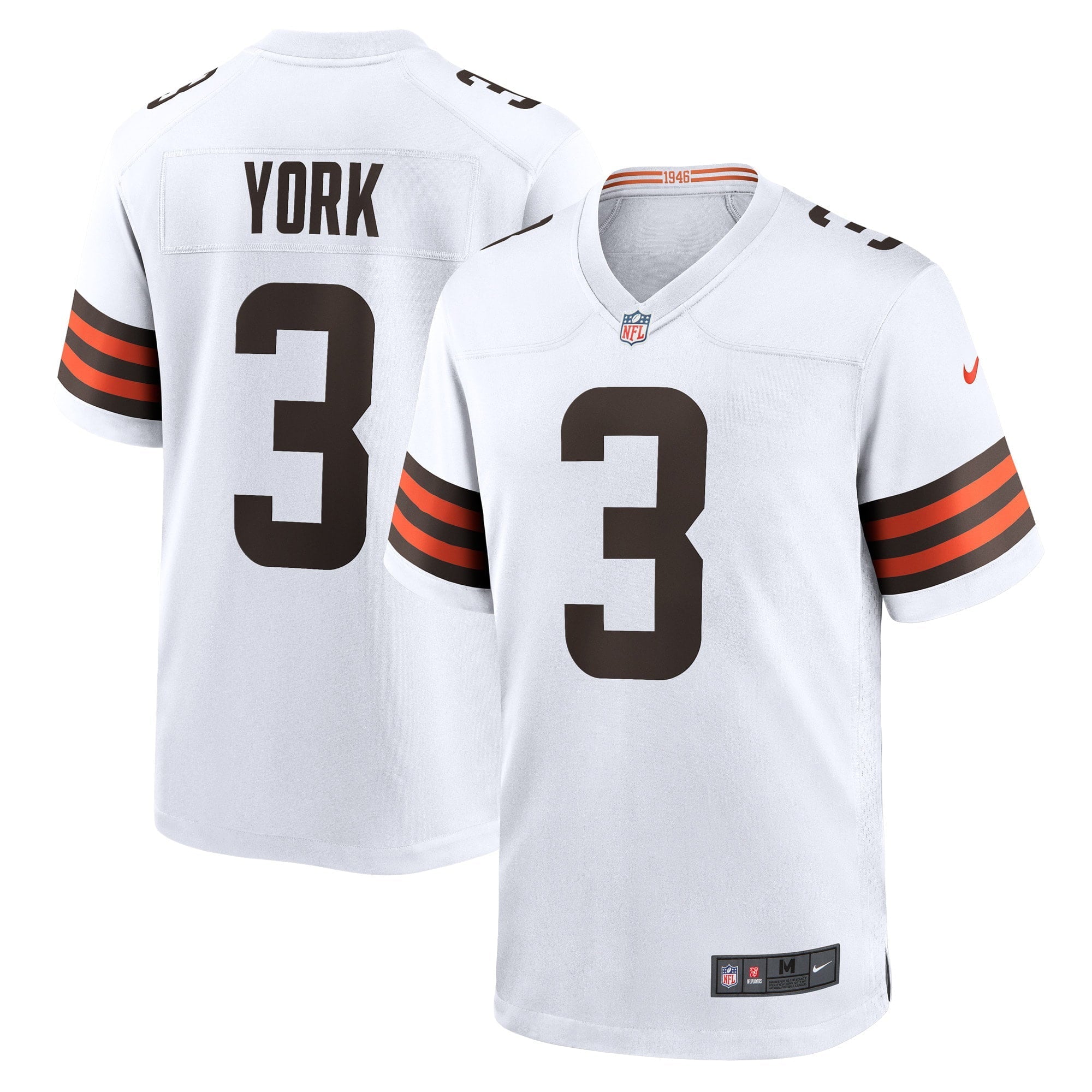 Men's Nike Cade York White Cleveland Browns Game Player Jersey - vstockx