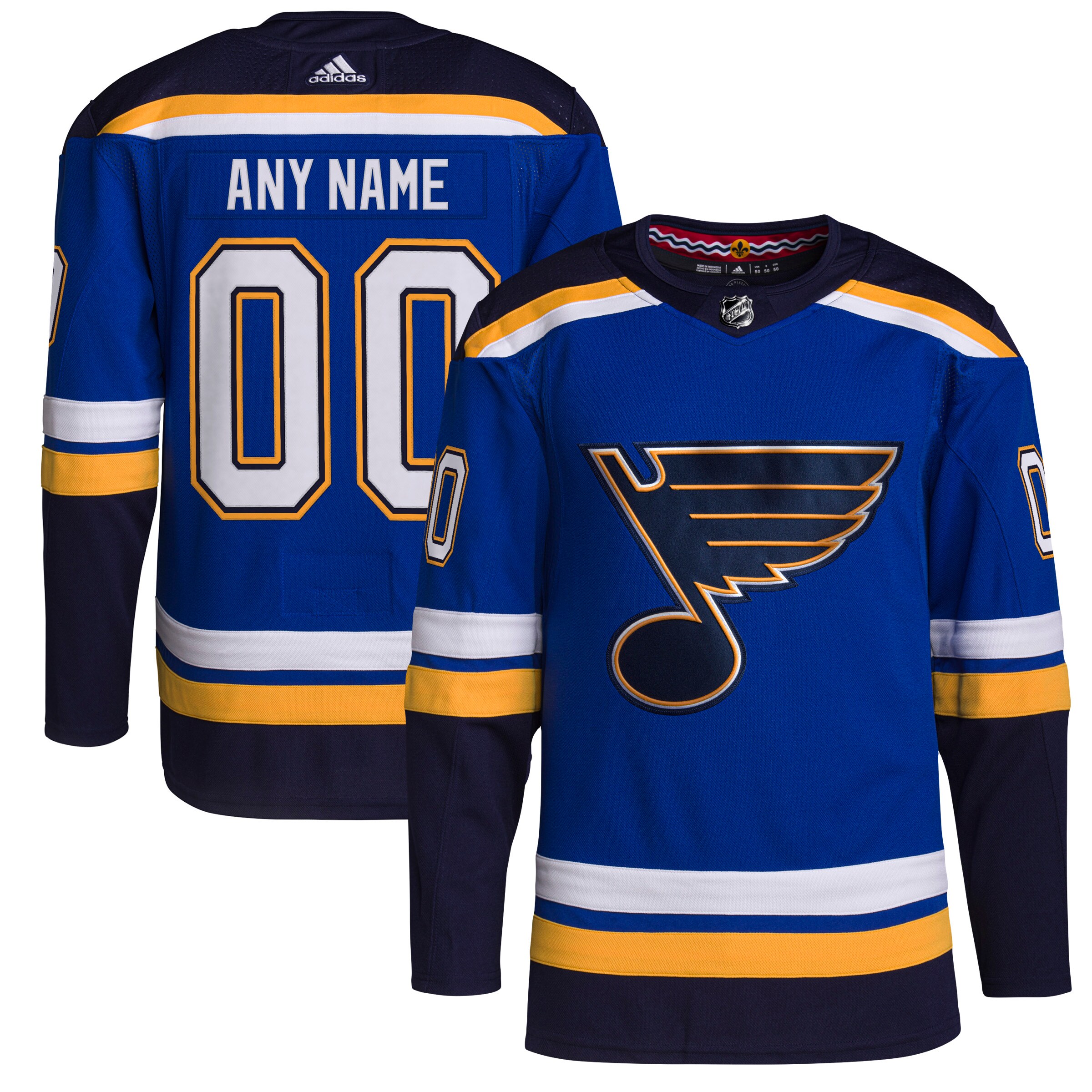 St. Louis Blues adidas Home Authentic Pro Custom Jersey - Royal - vstockx