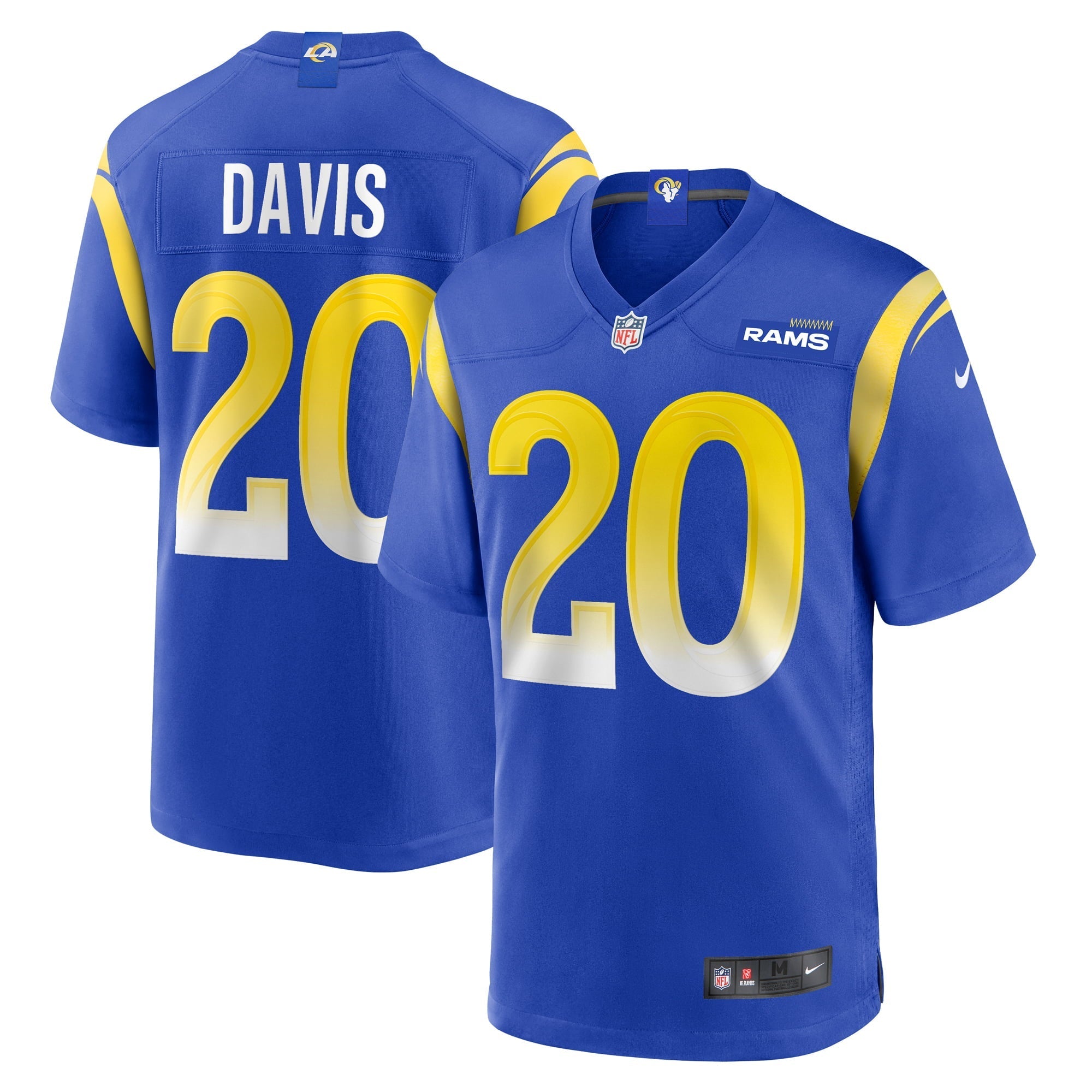 Men's Nike Tyon Davis Royal Los Angeles Rams Home Game Jersey - vstockx