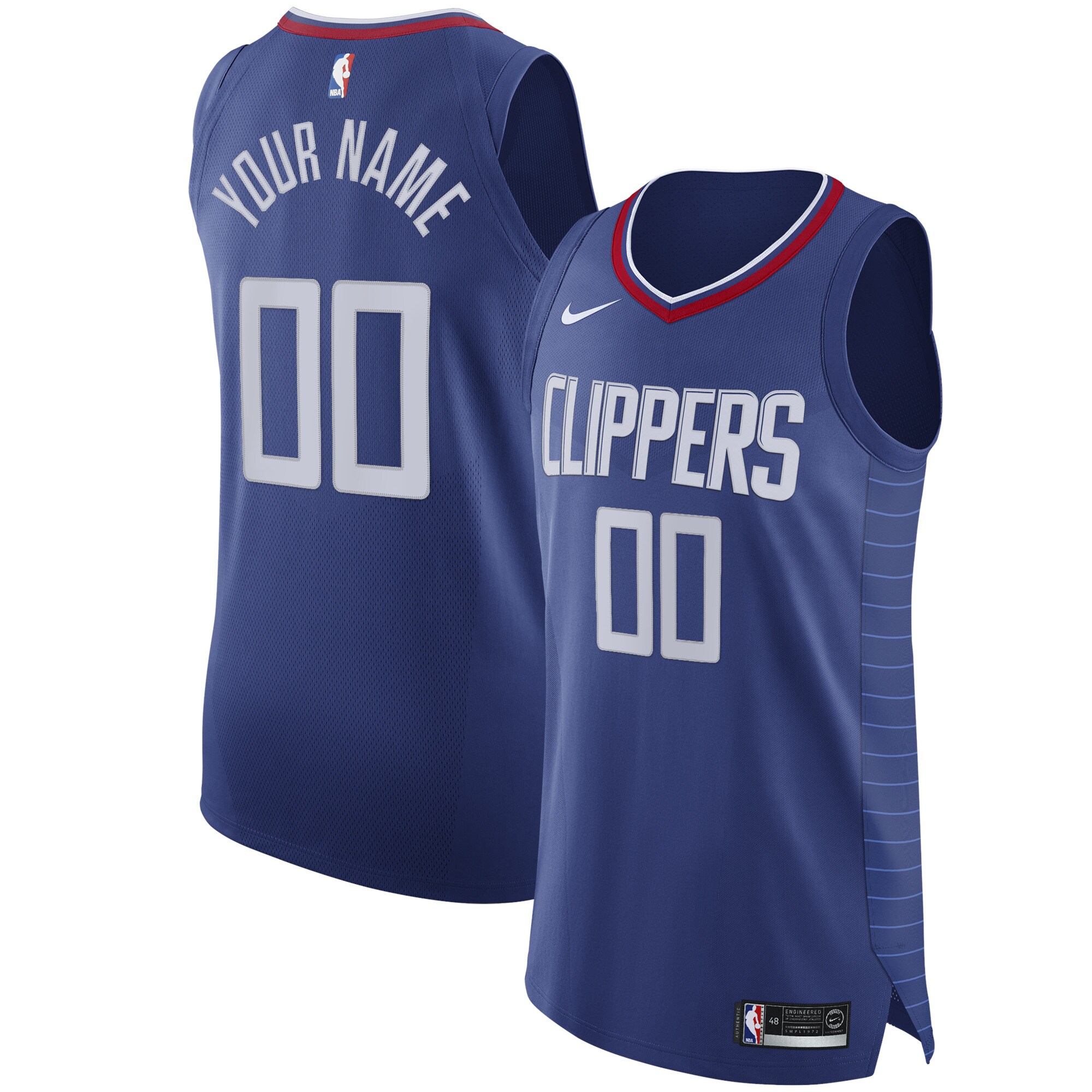 LA Clippers Nike Authentic Custom Jersey Blue - Icon Edition - vstockx