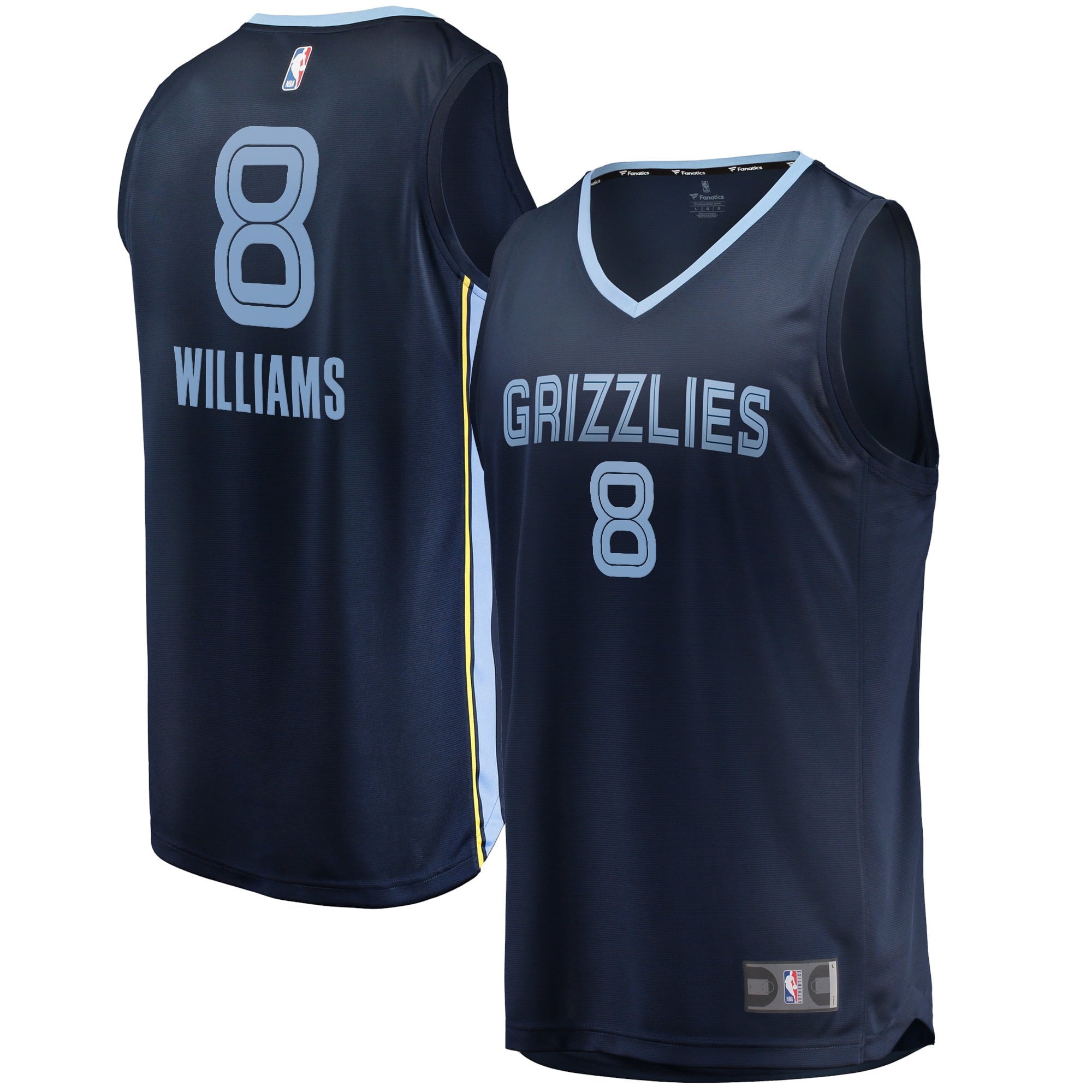 Men's Fanatics Branded Ziaire Williams Navy Memphis Grizzlies 2021/22 Fast Break Replica Jersey - Icon Edition - vstockx