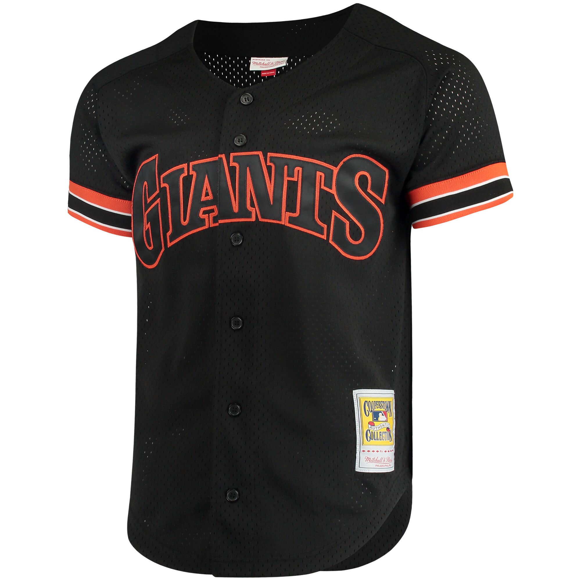 Matt Williams San Francisco Giants Mitchell & Ness Cooperstown Collection Mesh Batting Practice Button-Up Jersey - Black - vstockx