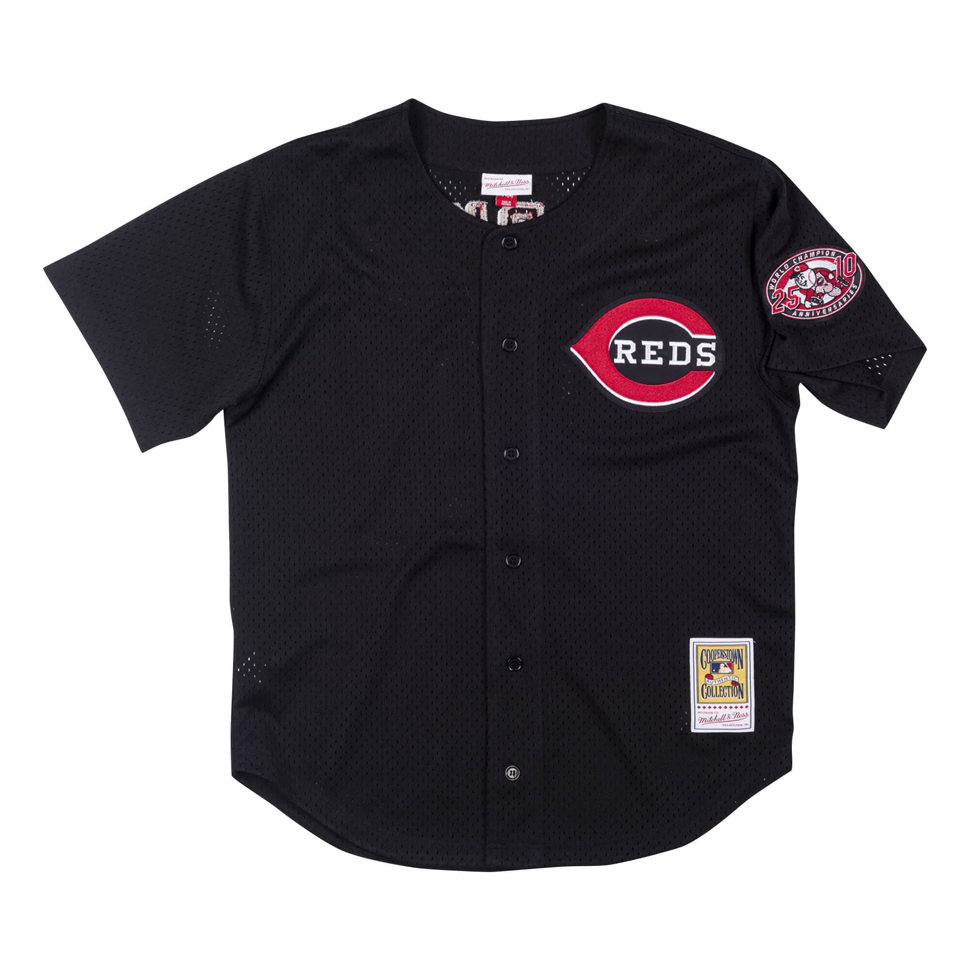 Authentic Barry Larkin Cincinnati Reds 2000 Button Front Jersey - vstockx