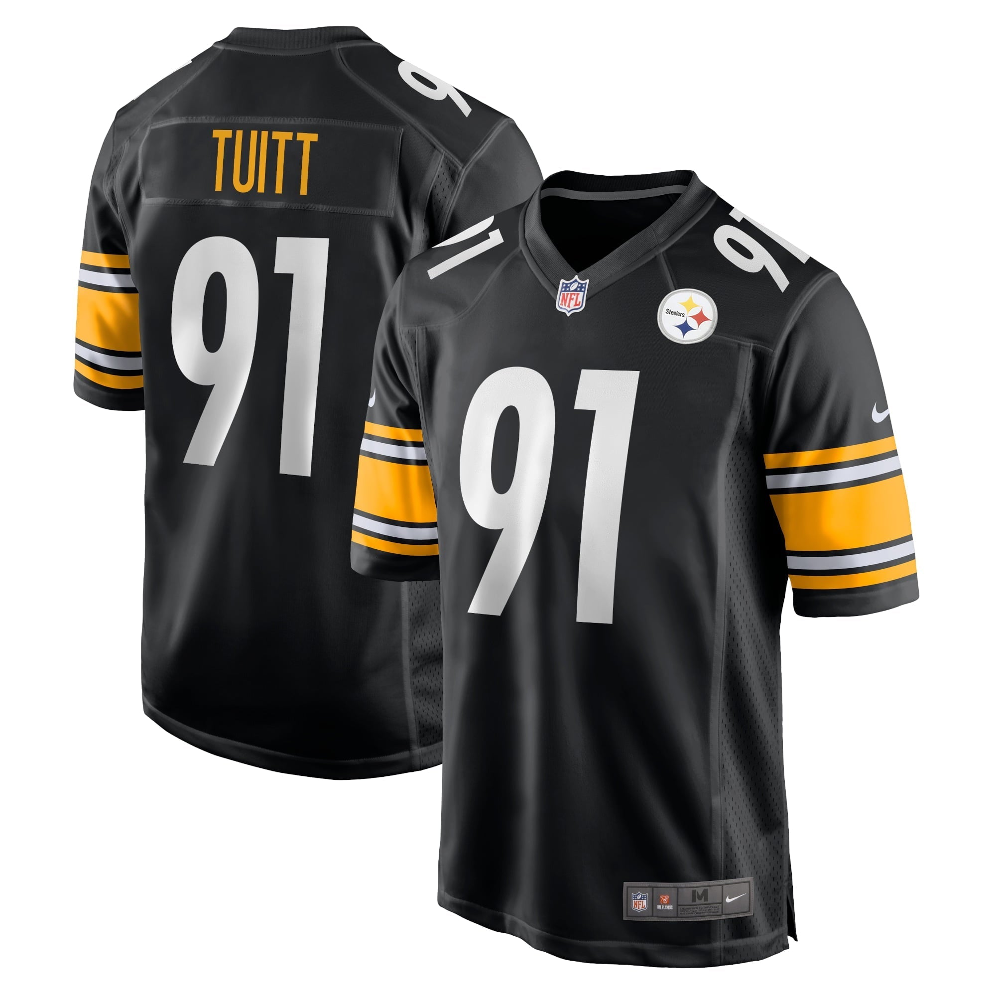 Men's Nike Stephon Tuitt Black Pittsburgh Steelers Game Team Jersey - vstockx
