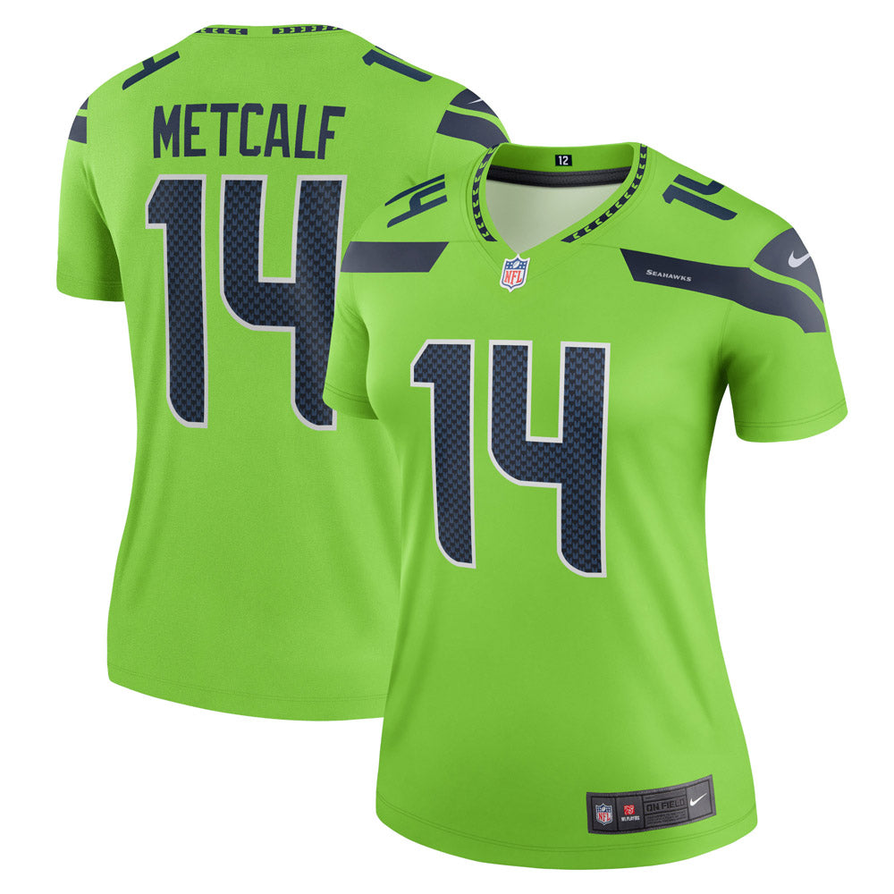 Women's Seattle Seahawks DK Metcalf Legend Jersey Neon Green - vstockx