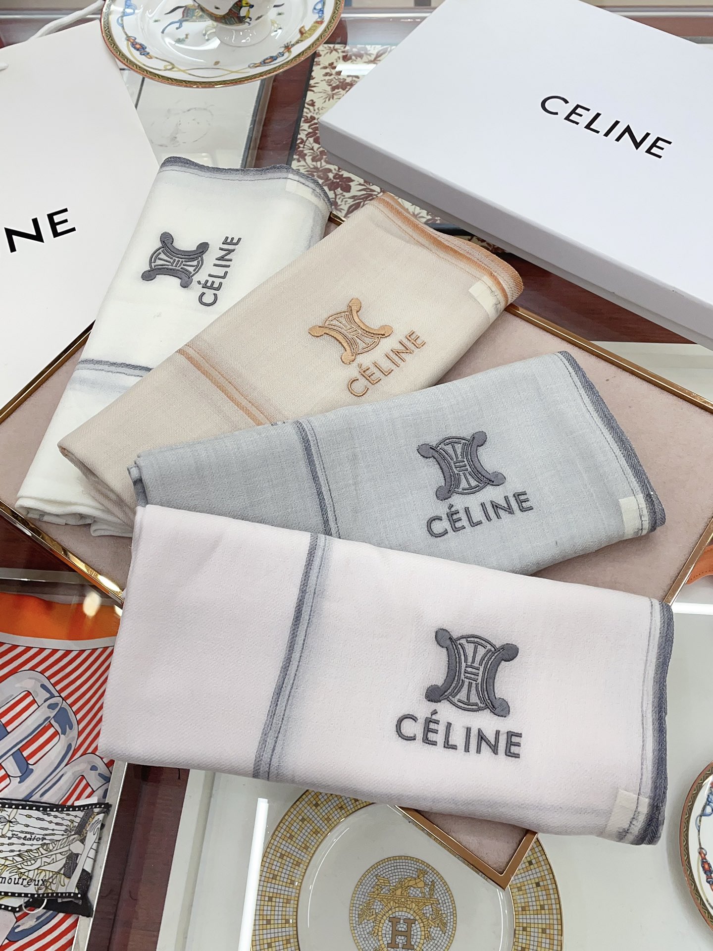 Streetwear Scarf CELINE 328847 SIZE:80*200cm - vstockx