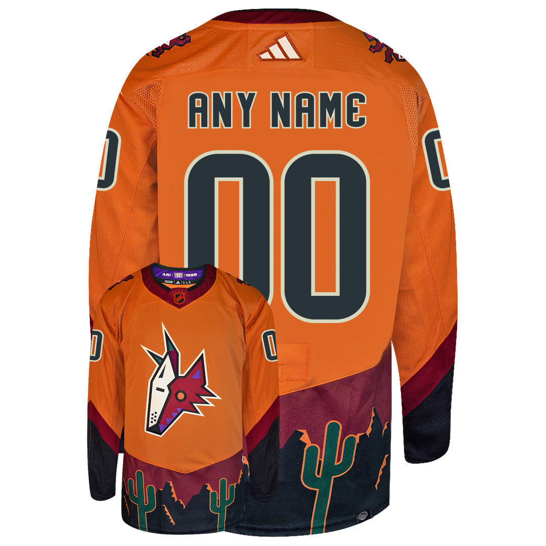 Customizable Arizona Coyotes Adidas 2022 Primegreen Reverse Retro Authentic NHL Hockey Jersey - vstockx