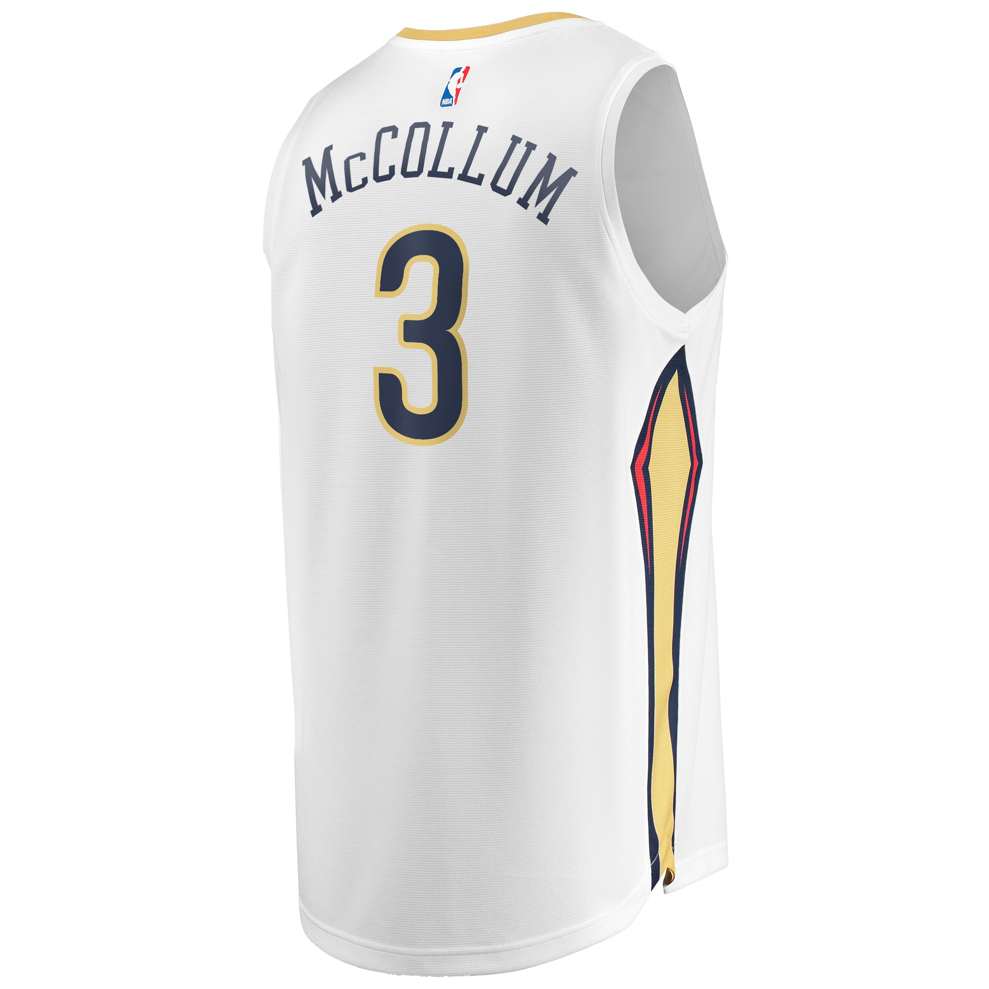 C.J. McCollum New Orleans Pelicans Fanatics Branded Fast Break Replica Jersey - Association Edition - White - vstockx