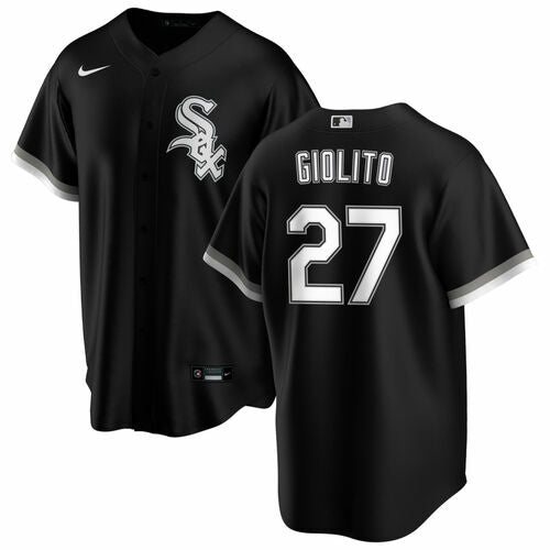 Men's Lucas Giolito Chicago White Sox Black Alternate Premium Stitch Replica Jersey - vstockx