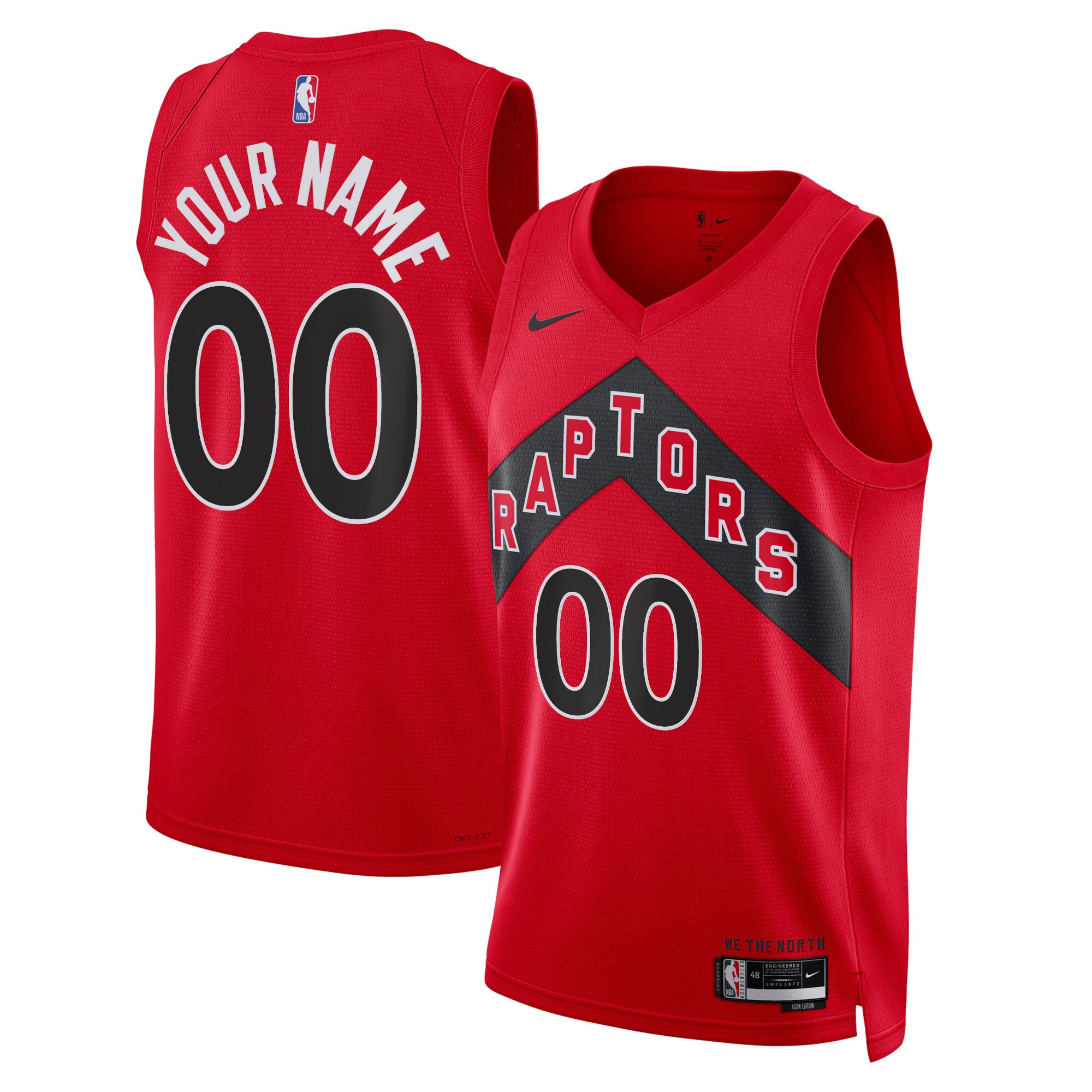 Toronto Raptors Nike Unisex Swingman Custom Jersey Red - Icon Edition - vstockx