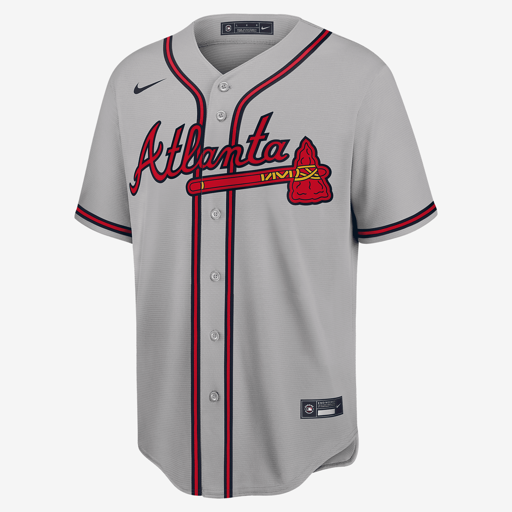 MLB Atlanta Braves (Ronald Acu?a Jr.) Men's Replica Baseball Jersey - Base Grey - vstockx