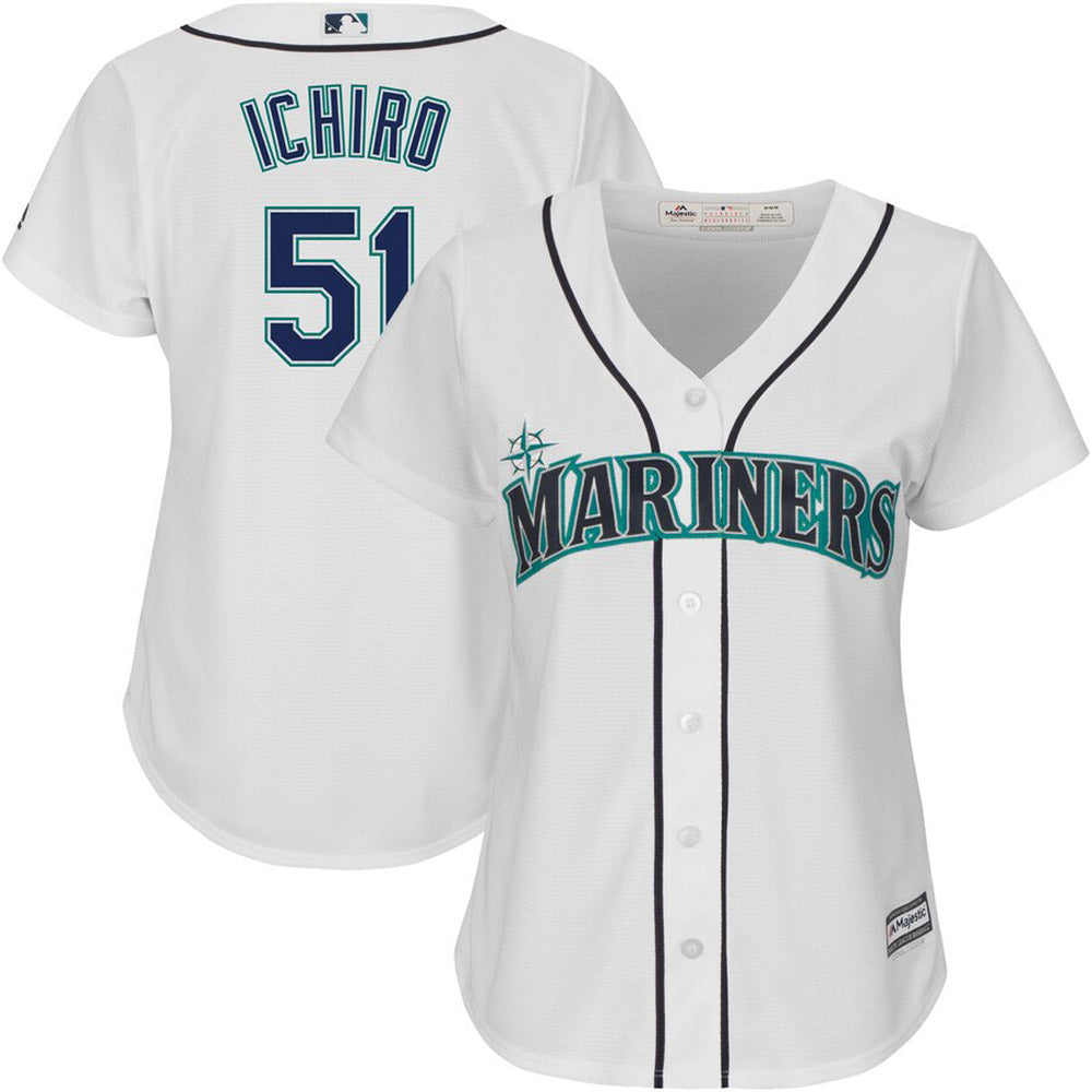 Women's Seattle Mariners Ichiro Suzuki Replica Home Jersey - White - vstockx