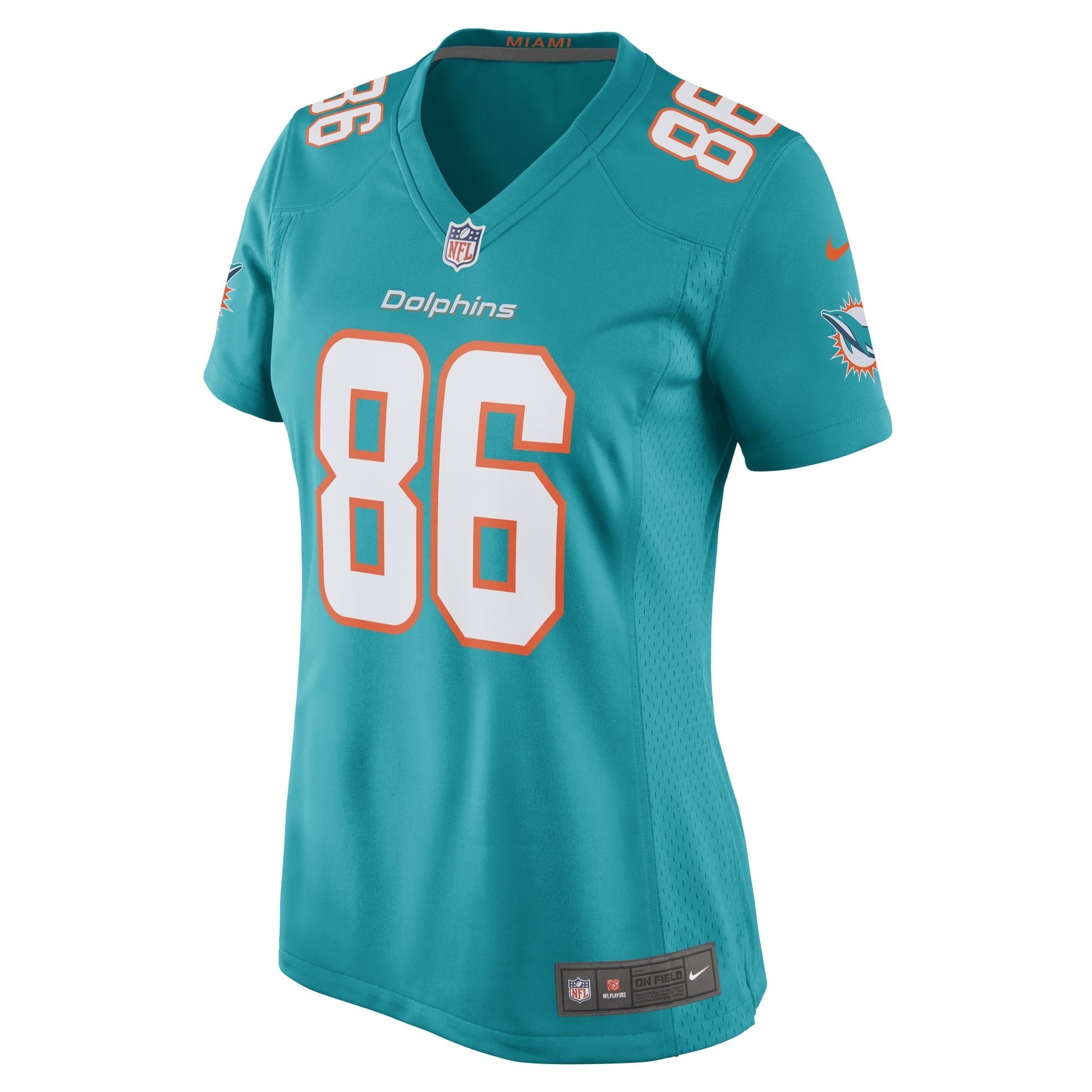 Women's Nike Braylon Sanders Aqua Miami Dolphins Game Player Jersey - vstockx