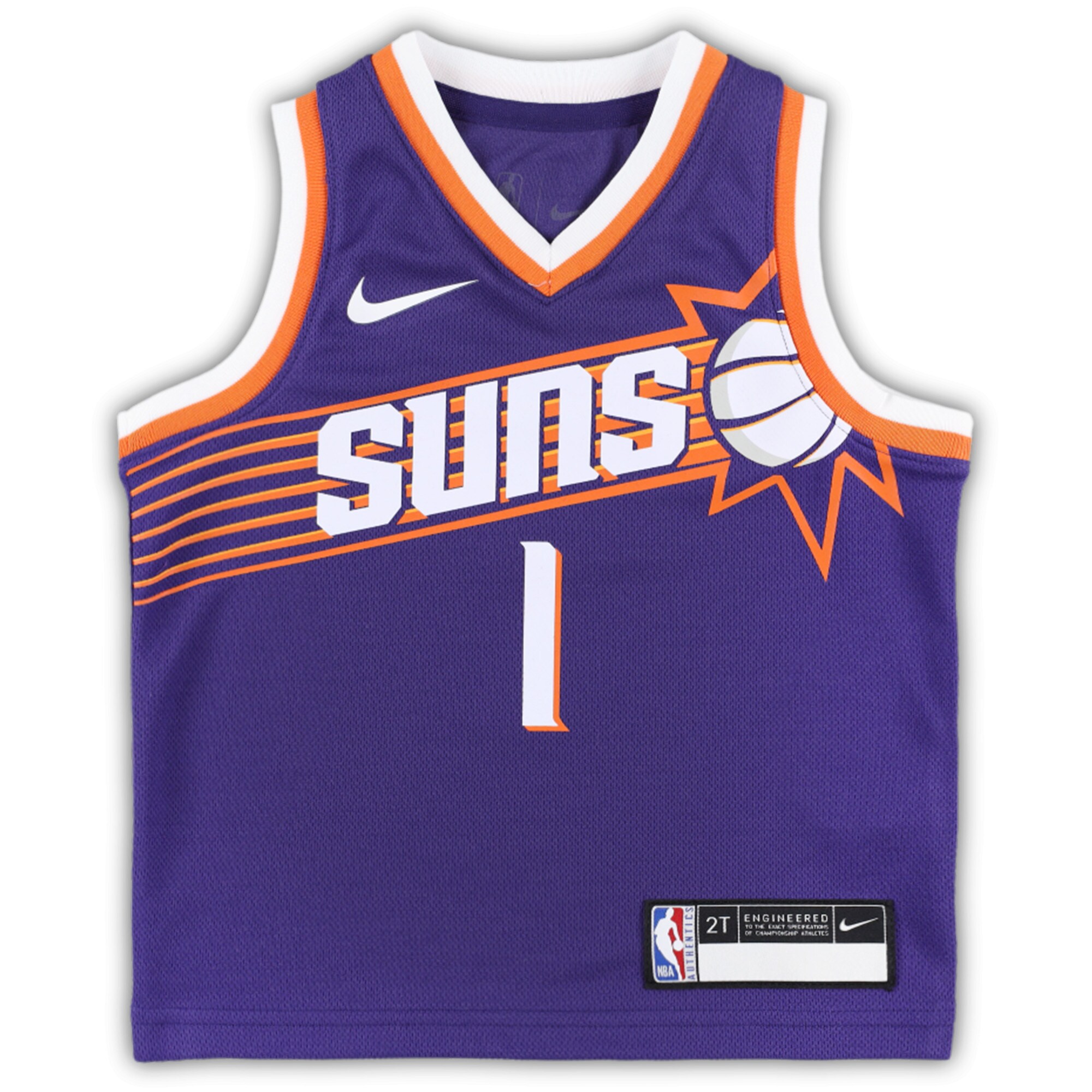 Devin Booker Phoenix Suns Nike Toddler Swingman Player Jersey - Icon Edition - Purple - vstockx
