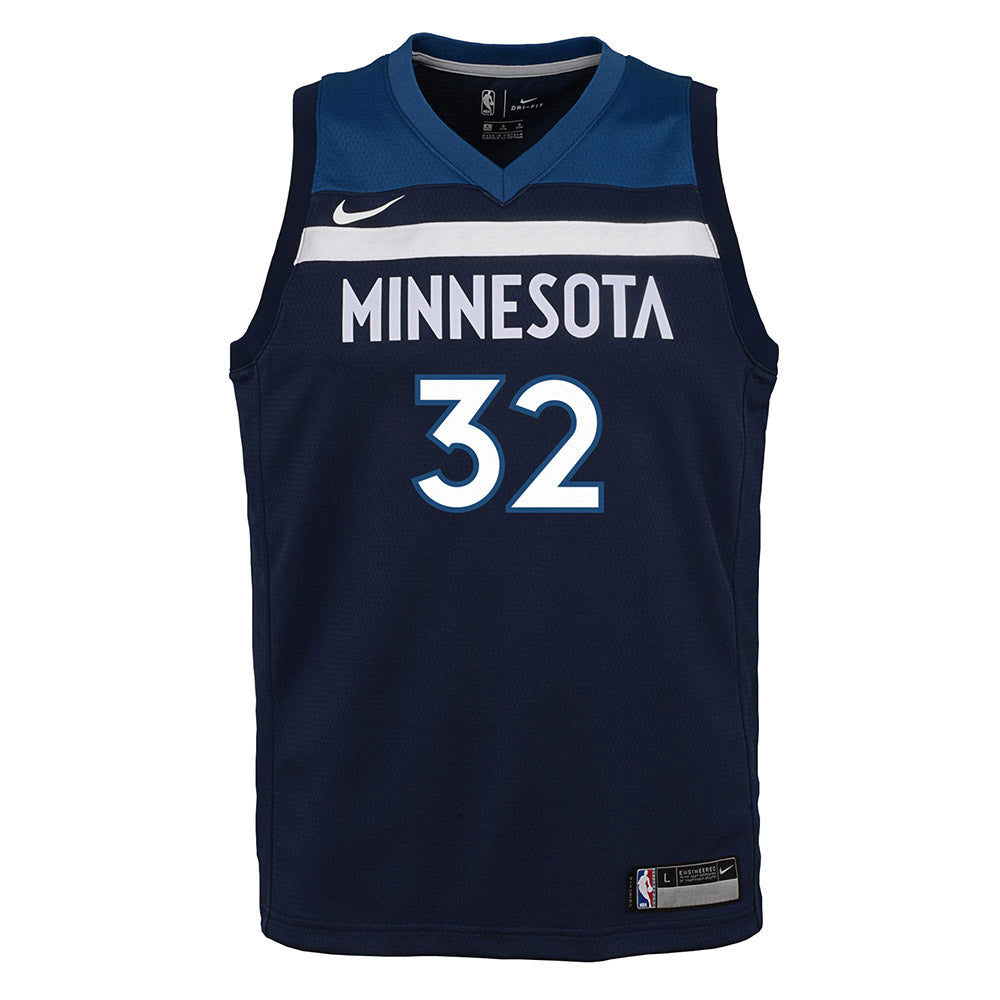Youth Minnesota Timberwolves Karl-Anthony Towns Icon Edition Jersey - Navy - vstockx