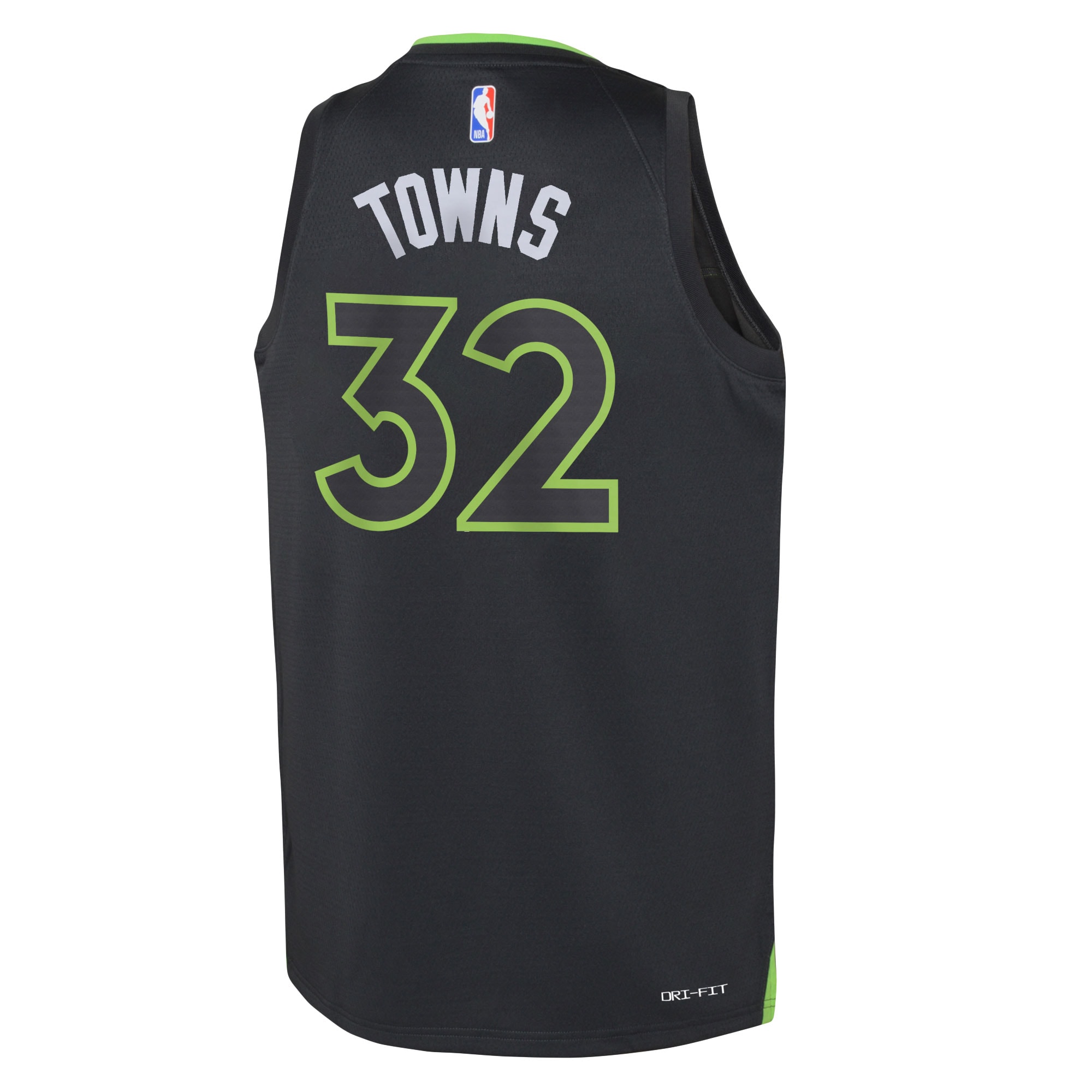 Karl-Anthony Towns Minnesota Timberwolves Jordans Brand Youth Swingman Jersey - Statement Edition - Black - vstockx
