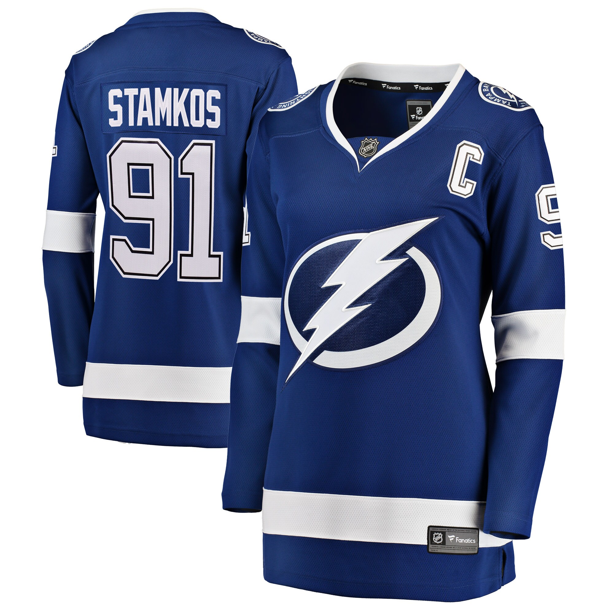 Steven Stamkos Tampa Bay Lightning Fanatics Branded Women's Home Breakaway Player Jersey - Blue - vstockx
