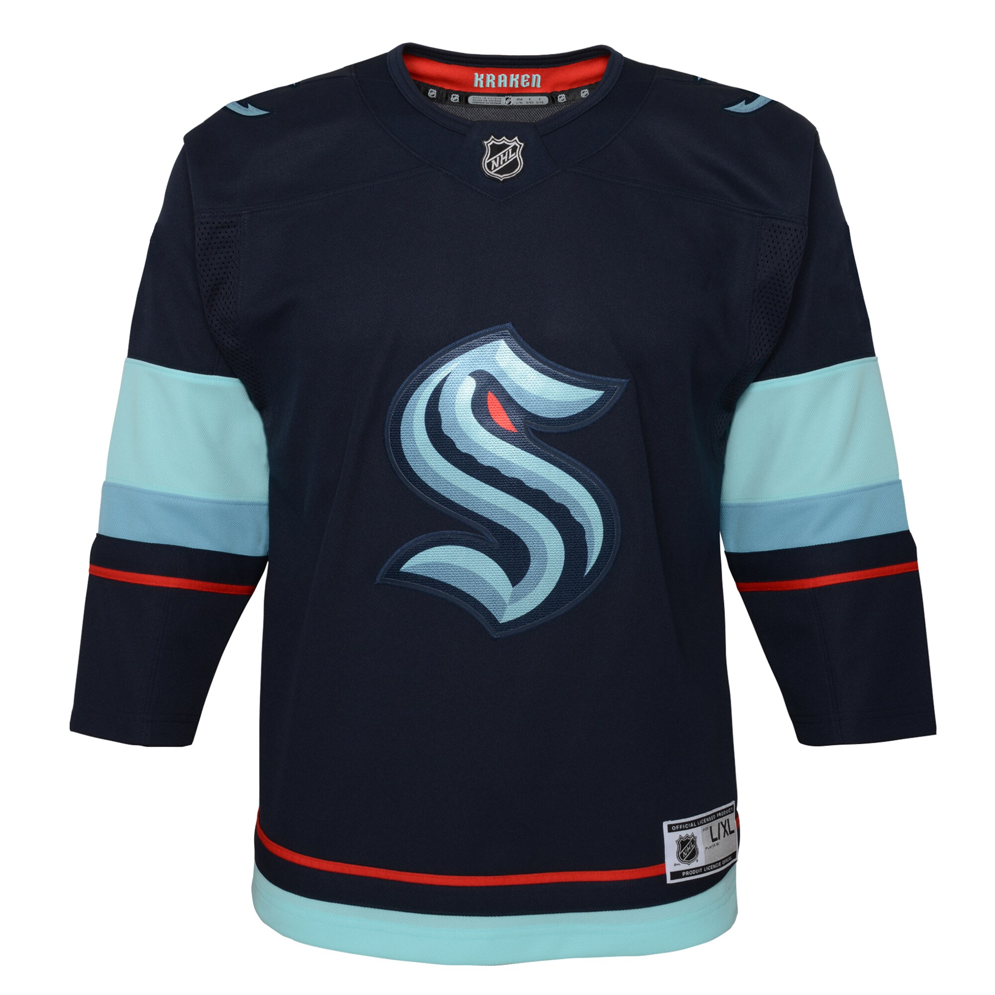 Seattle Kraken Youth Home Premier Jersey - Navy - vstockx