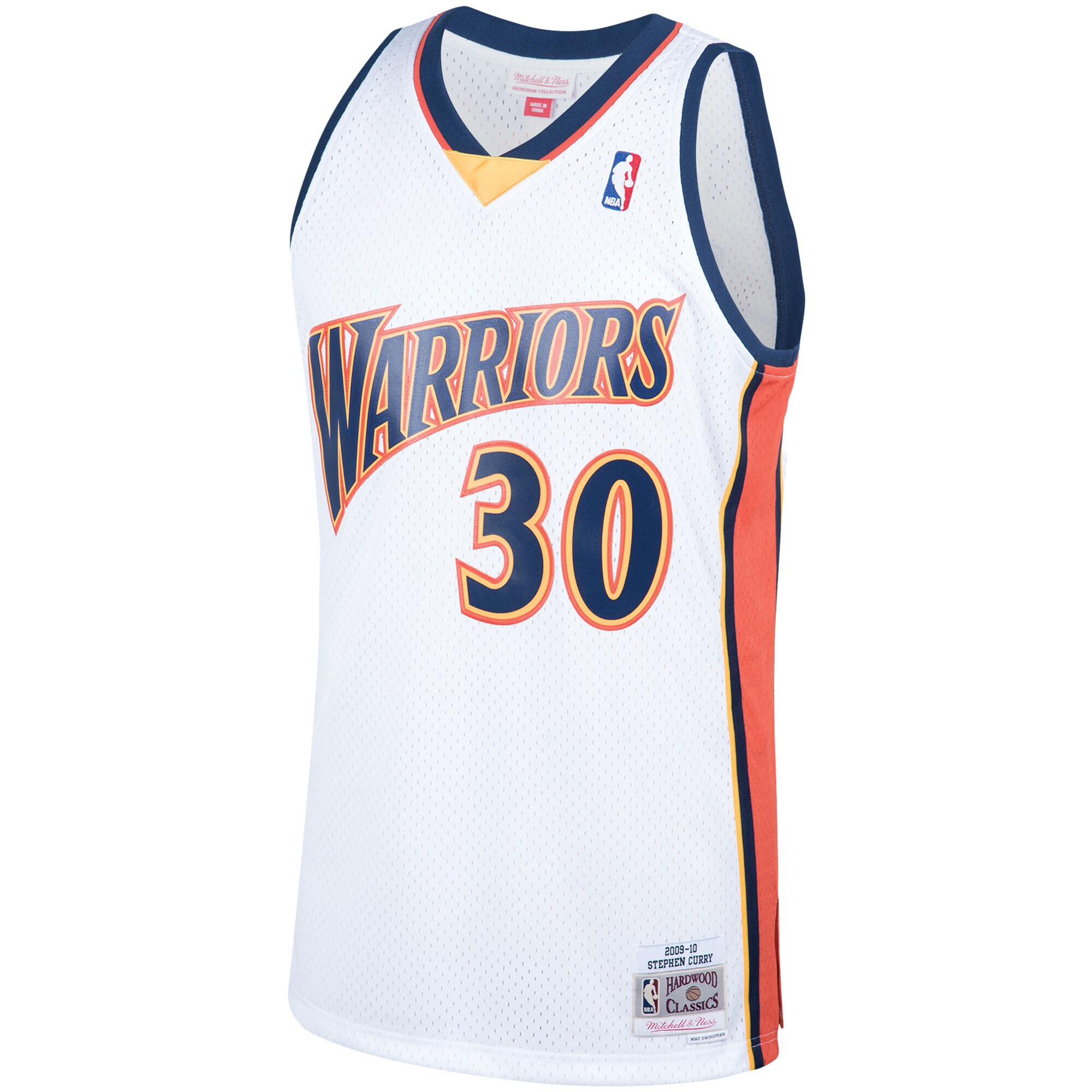 Stephen Curry Golden State Warriors Mitchell & Ness Hardwood Classics Swingman Jersey - White - vstockx