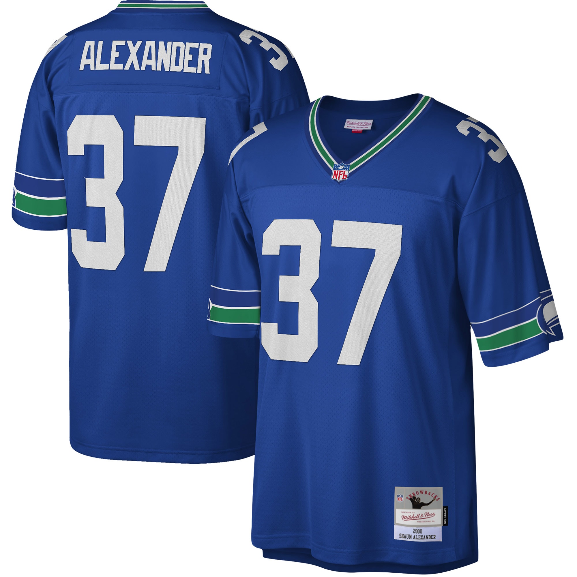 Shaun Alexander Seattle Seahawks Mitchell & Ness Legacy Replica Jersey - Royal - vstockx