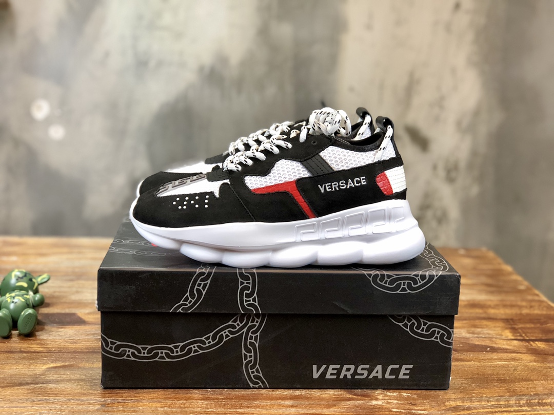Versace Chain Reaction 2 Black Red - vstockx
