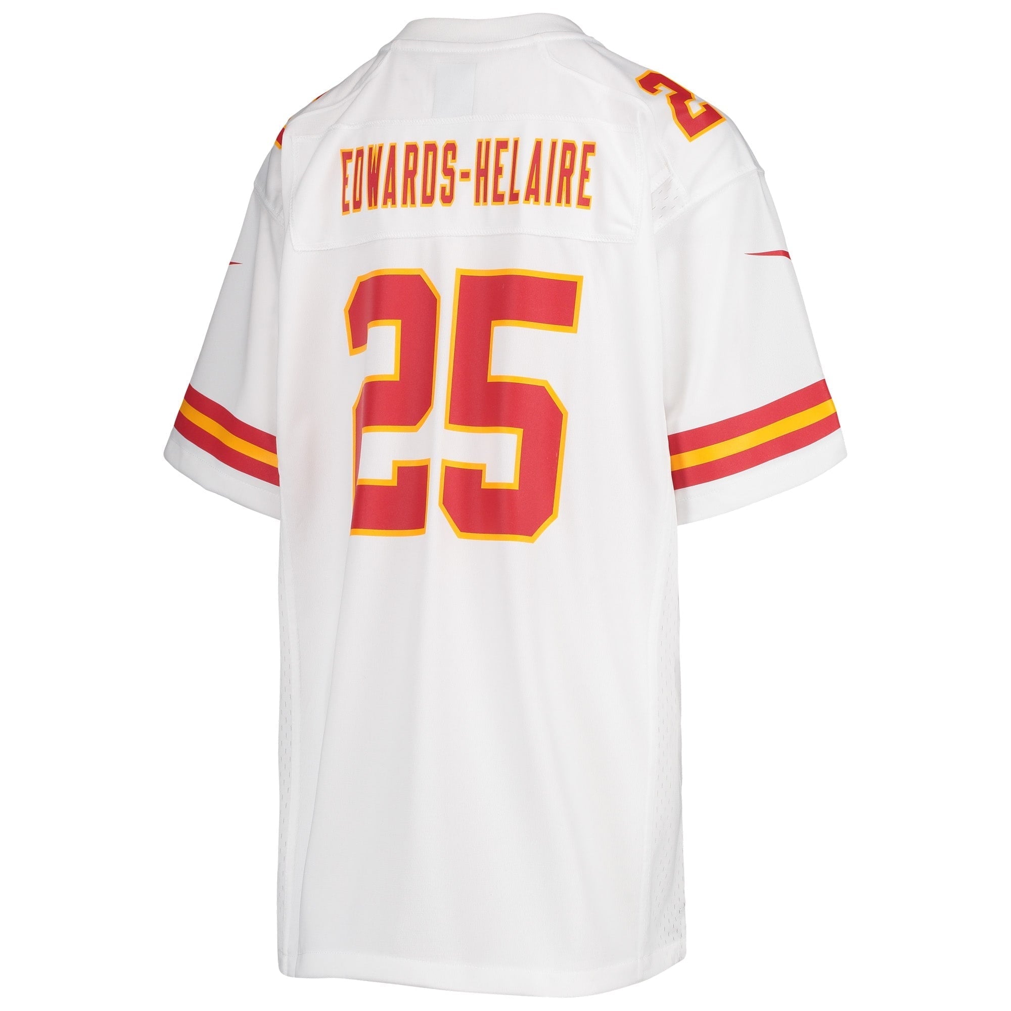 Youth Nike Clyde Edwards-Helaire White Kansas City Chiefs Game Jersey - vstockx