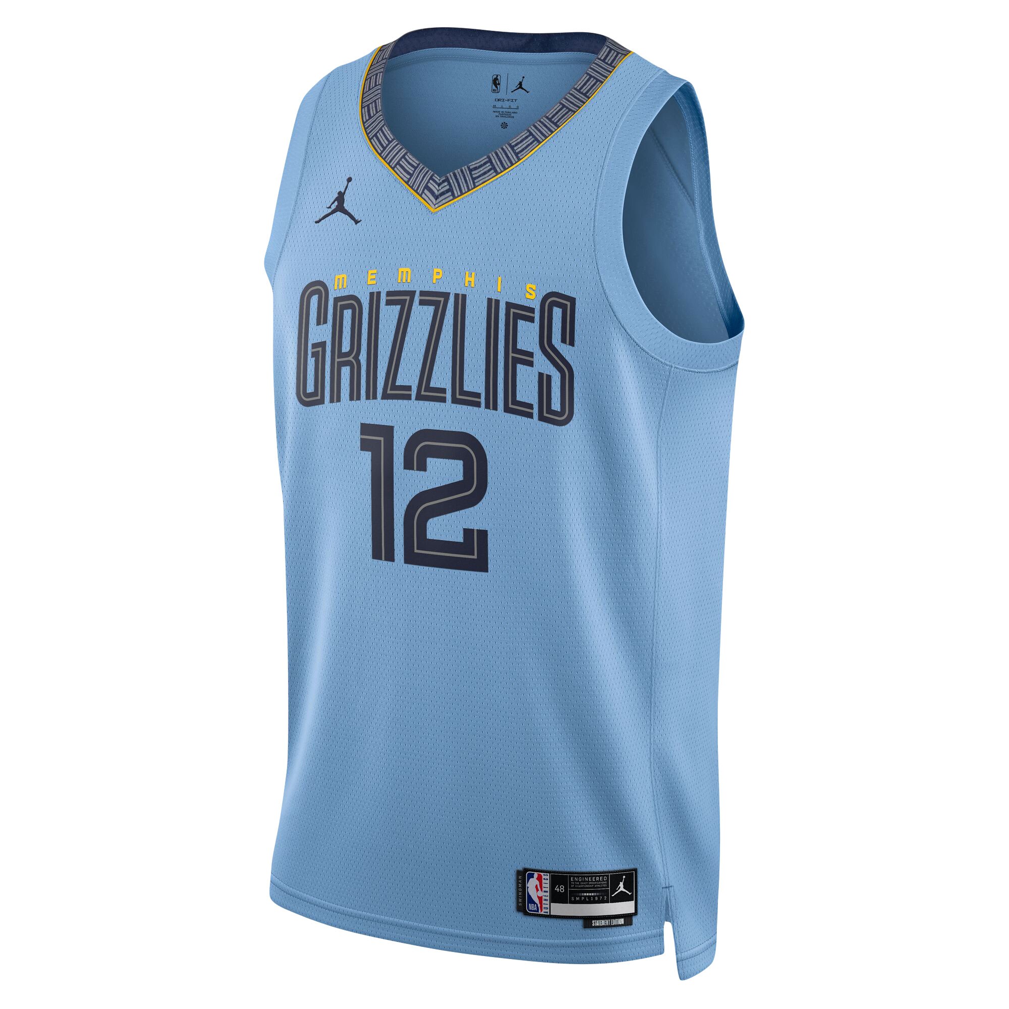 Ja Morant Memphis Grizzlies Jordans Brand Unisex Swingman Jersey - Statement Edition - Light Blue - vstockx