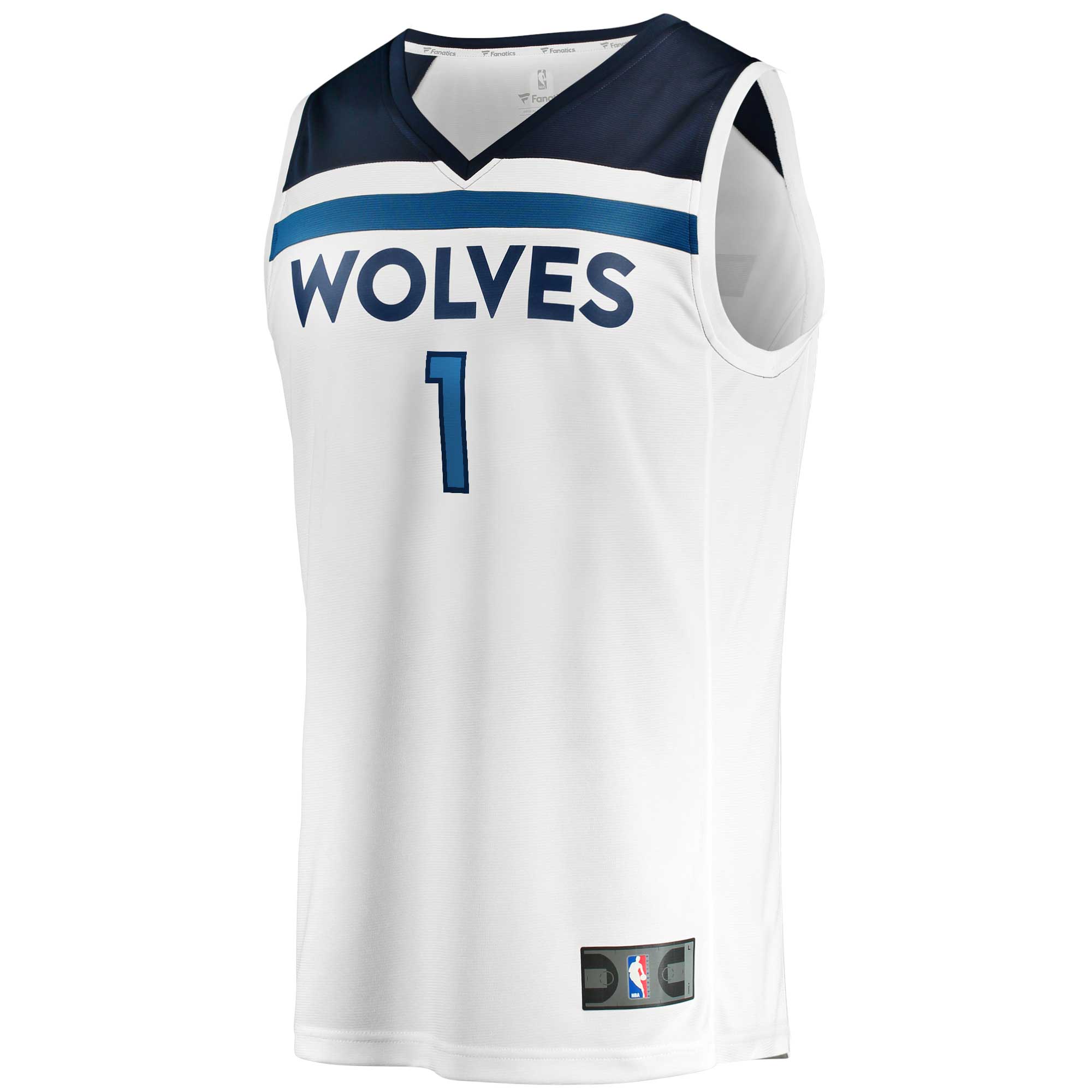 Anthony Edwards Minnesota Timberwolves Fanatics Branded Fast Break Replica Jersey - Association Edition - White - vstockx