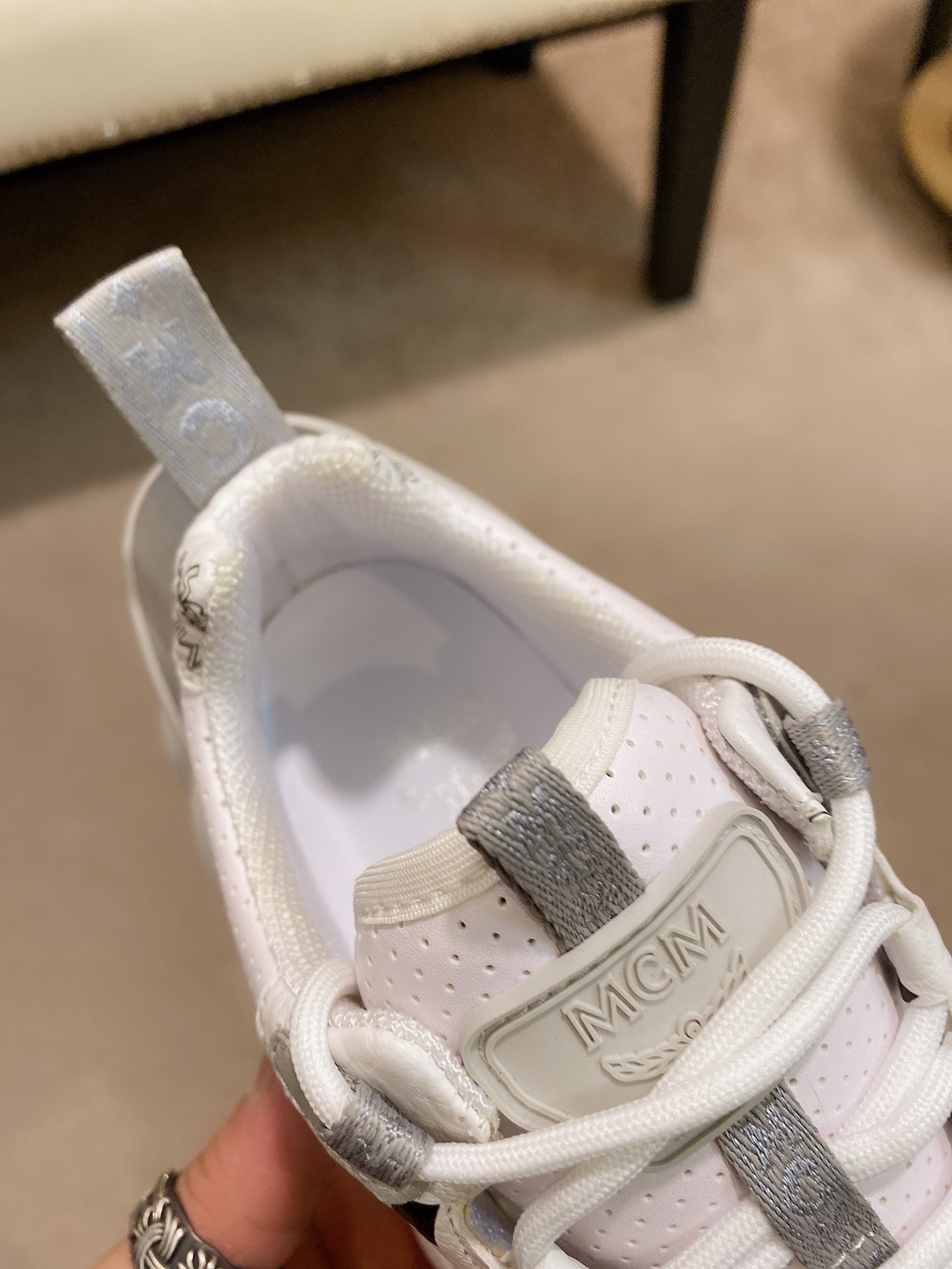 MCM Low Top Logo Lace-up Sneakers 2 - vstockx