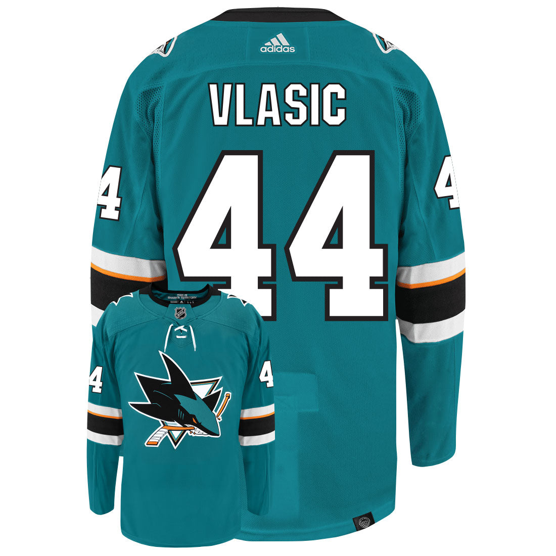 Marc-Edouard Vlasic San Jose Sharks Adidas Primegreen Authentic NHL Hockey Jersey - vstockx
