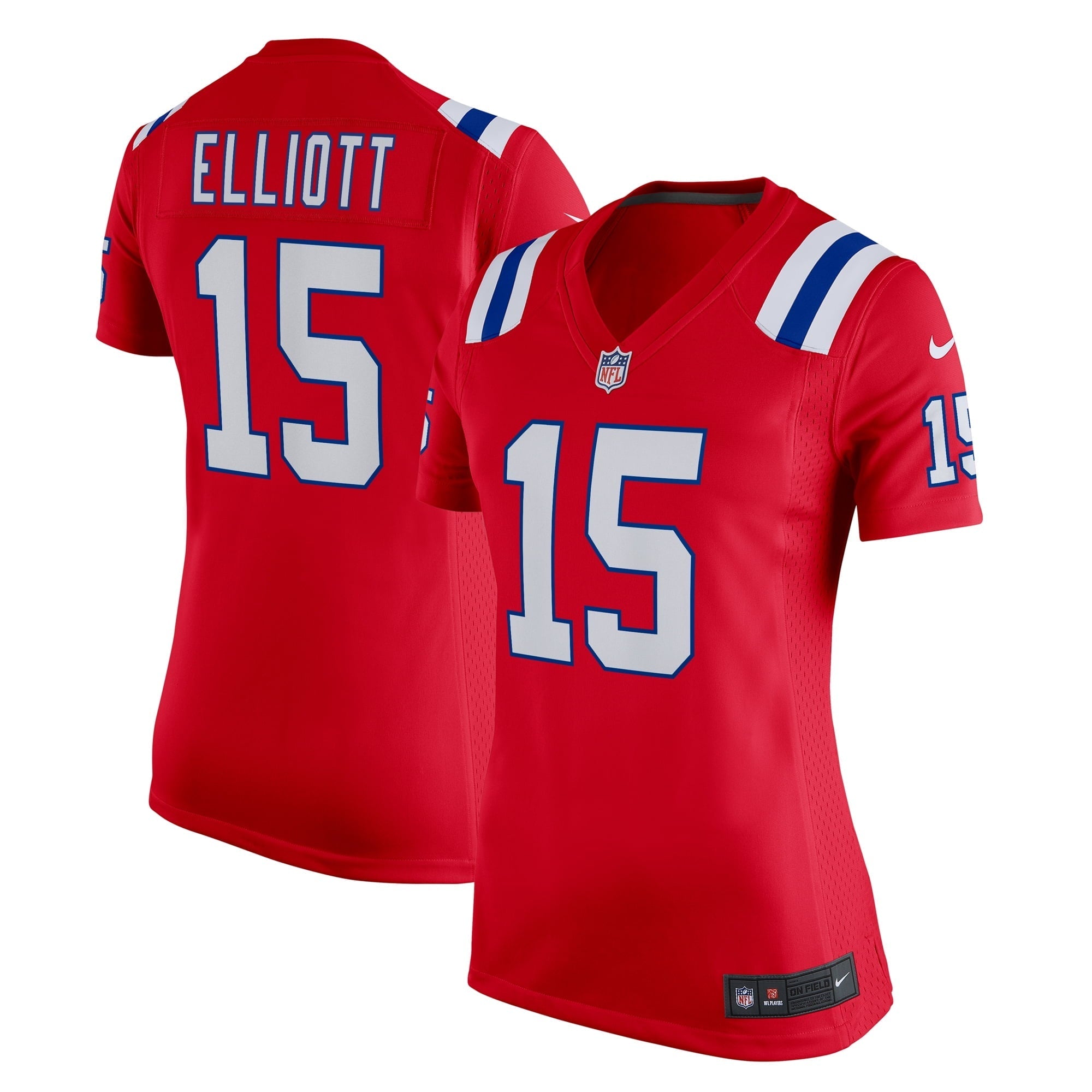 Women's Nike Ezekiel Elliott Red New England Patriots Alternate Game Player Jersey - vstockx