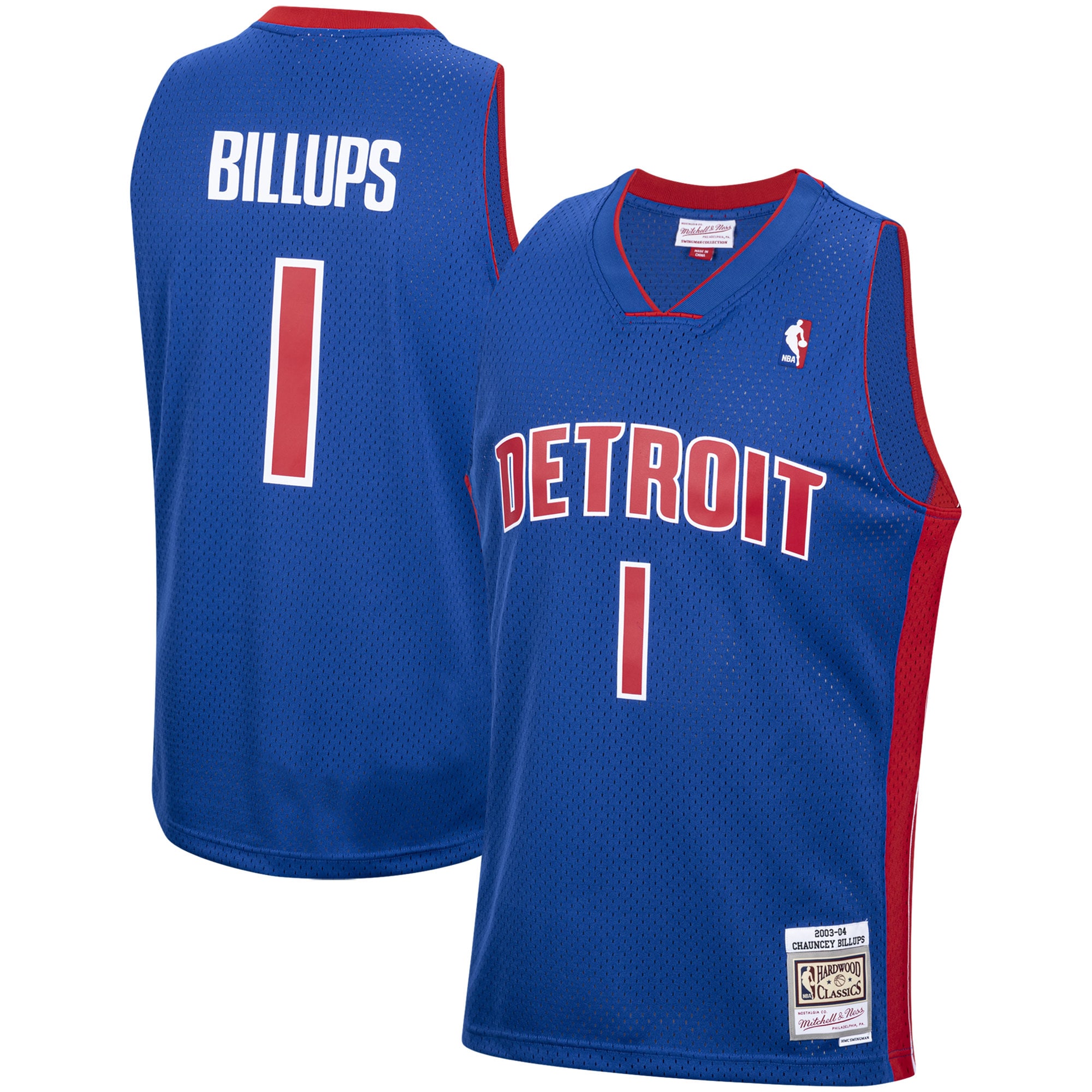 Chauncey Billups Detroit Pistons Mitchell & Ness Hardwood Classics Swingman Jersey - Royal - vstockx