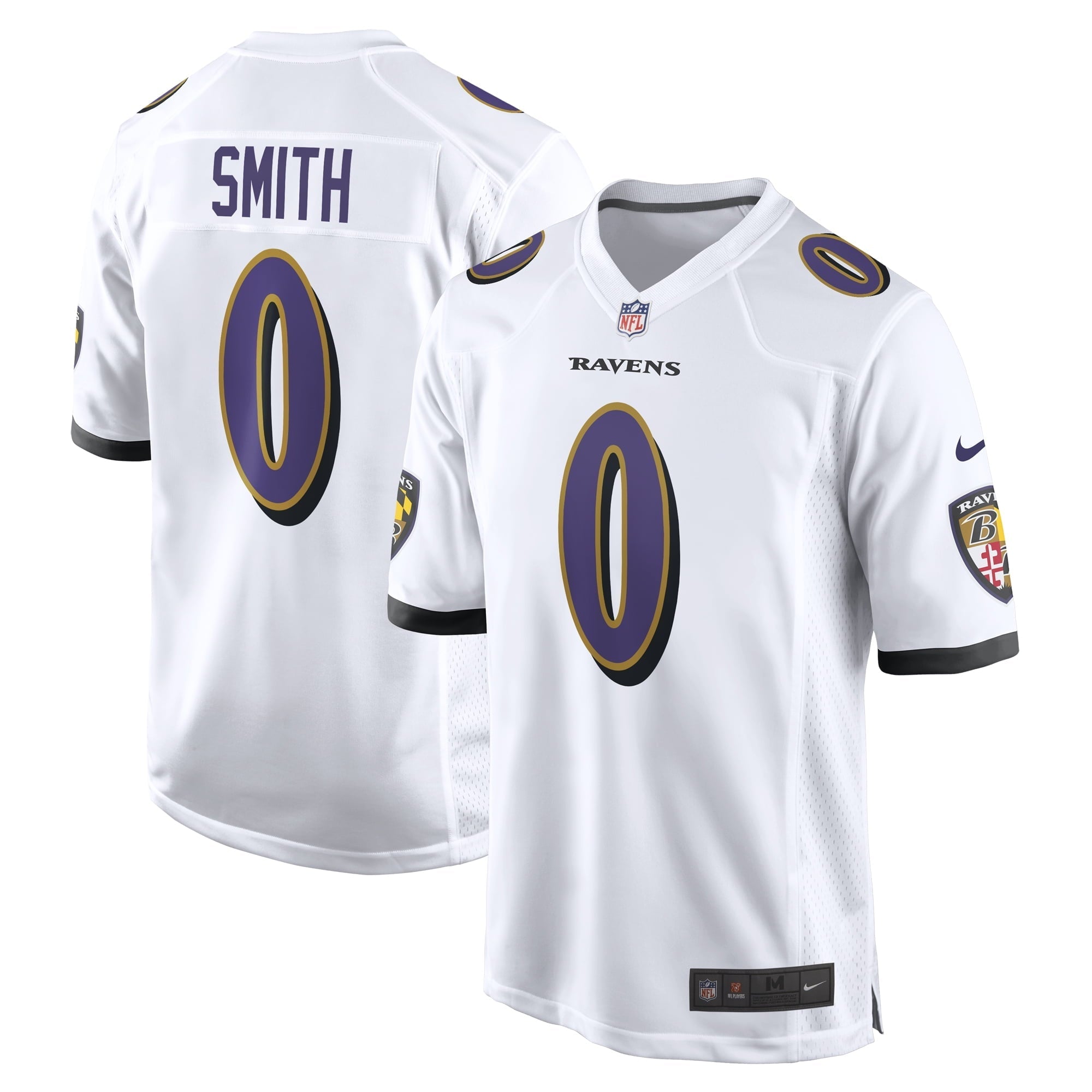 Men's Nike Roquan Smith White Baltimore Ravens Game Jersey - vstockx