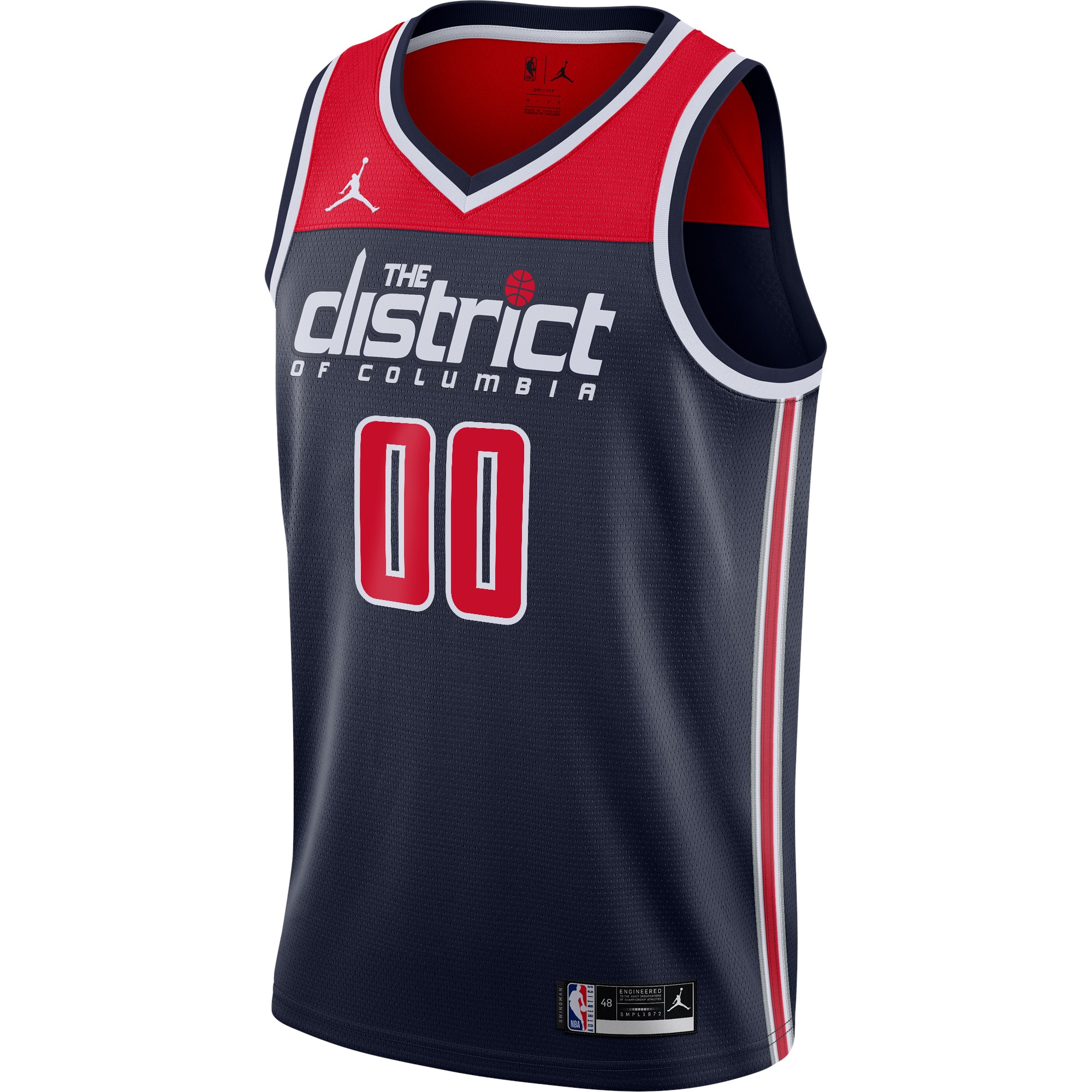 Washington Wizards Jordans Brand Swingman Custom Jersey - Statement Edition - Navy - vstockx