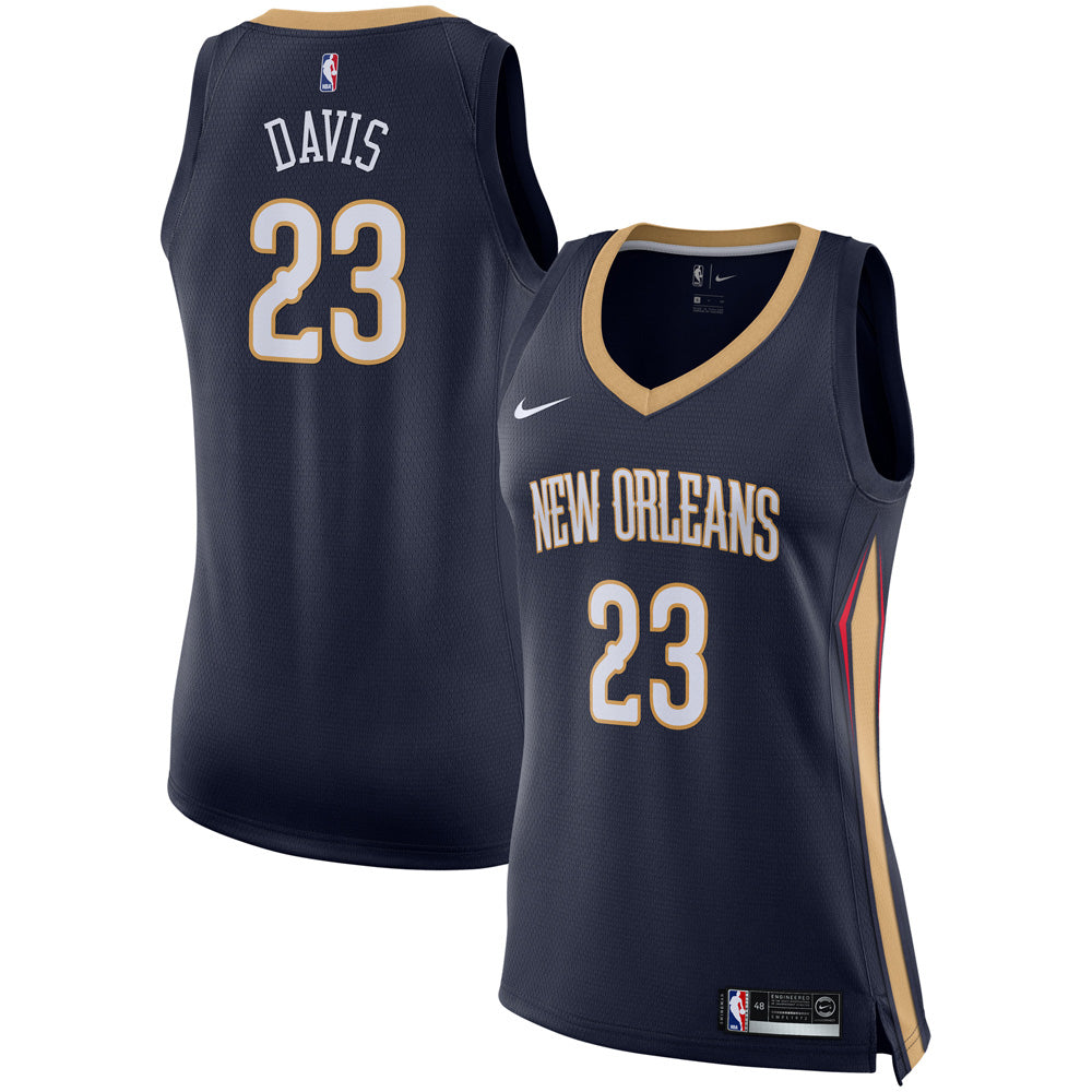 Women's New Orleans Pelicans Anthony Davis Icon Edition Jersey - Navy - vstockx