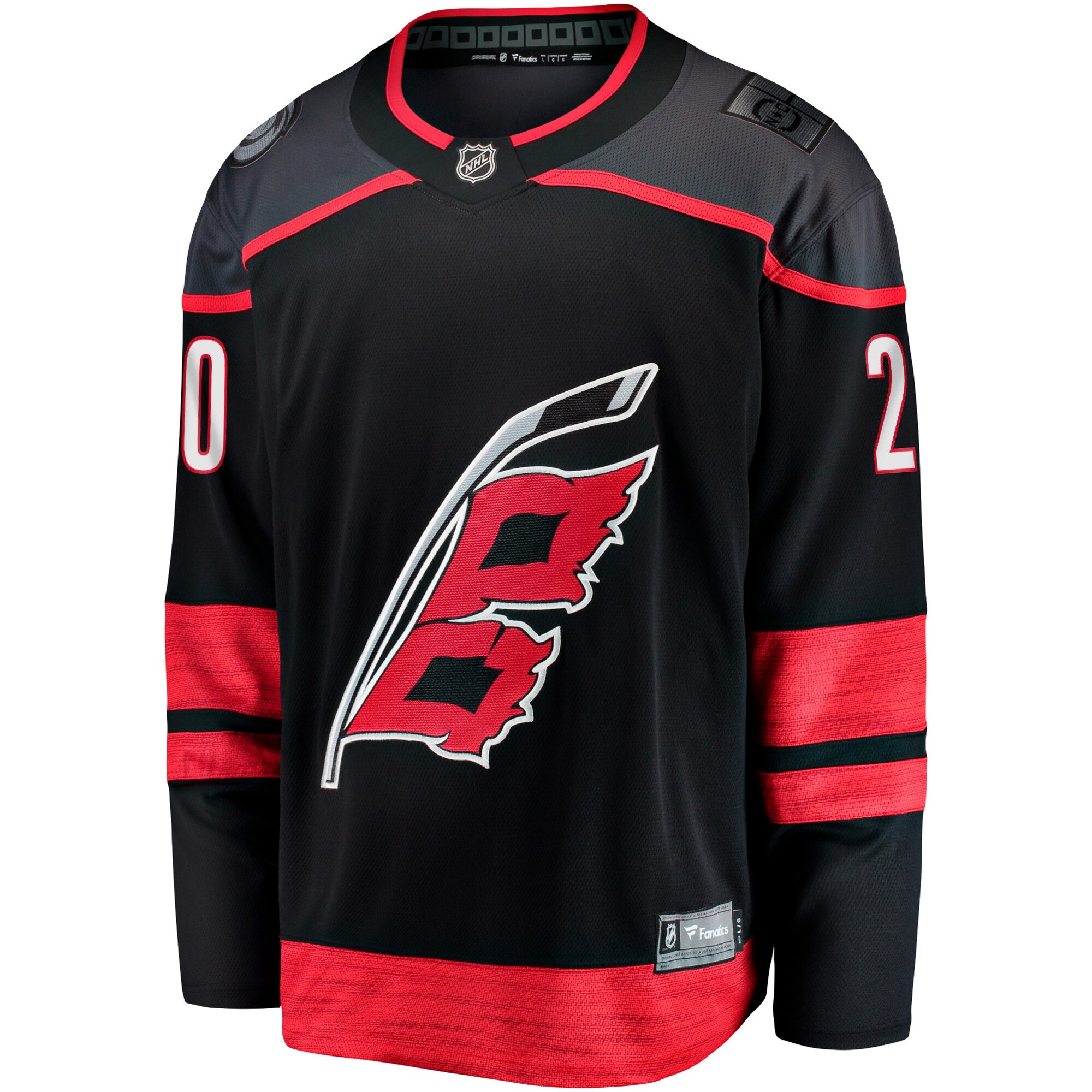 Sebastian Aho Carolina Hurricanes Fanatics Branded Home Premier Breakaway Player Jersey - Black - vstockx
